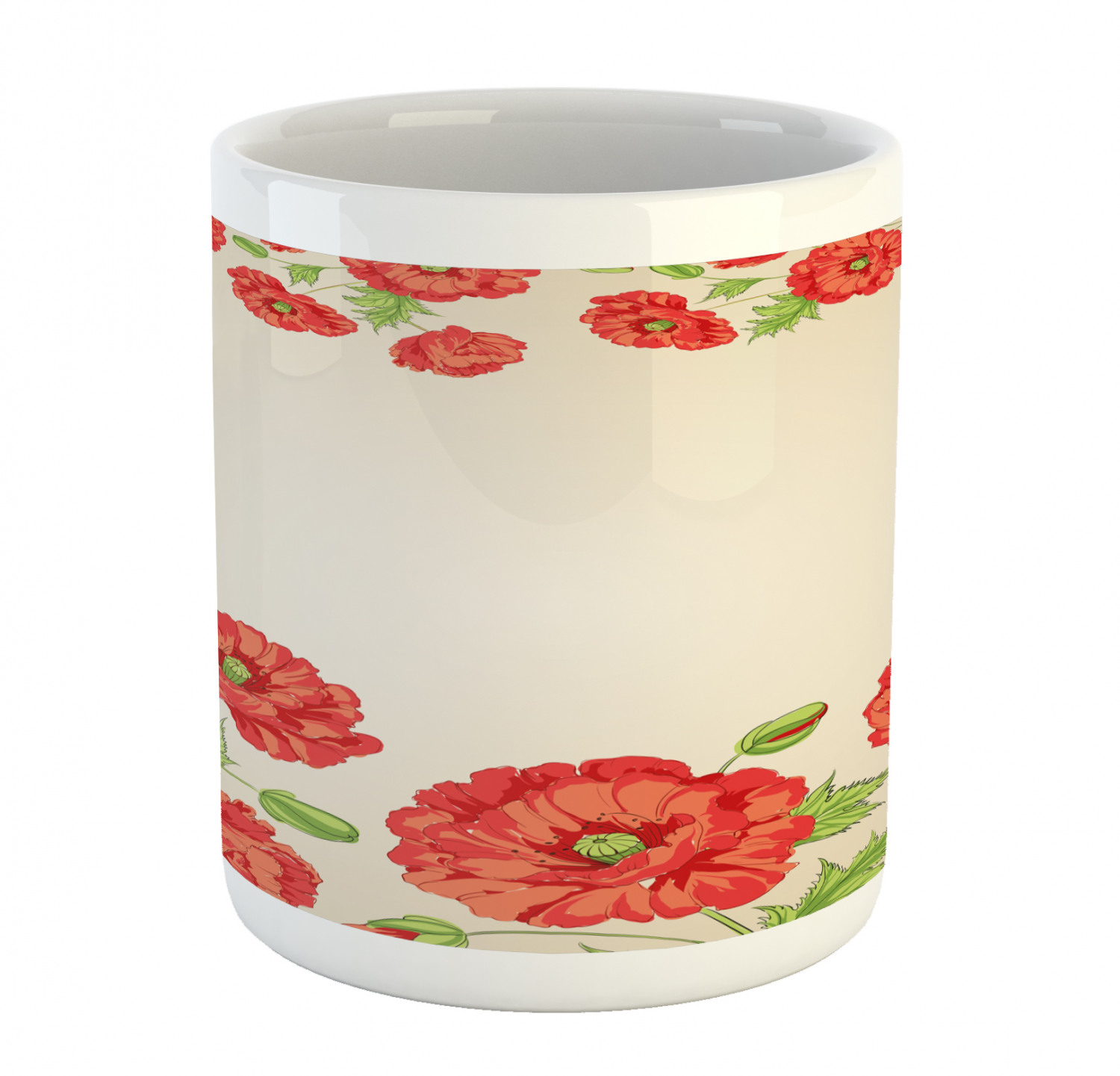 Floral Leaves Ceramic Coffee Mug Cup for Water Tea Drinks, 11 oz - Picture 33 of 244