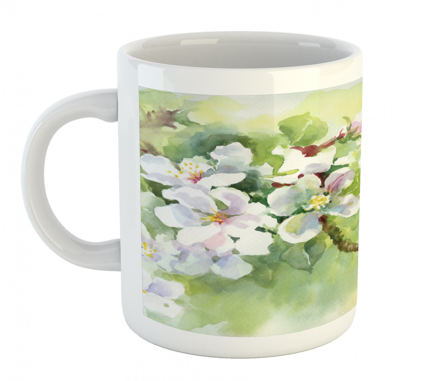 Ambesonne Flower Nature Ceramic Coffee Mug Cup for Water Tea Drinks, 11 oz - Picture 231 of 244