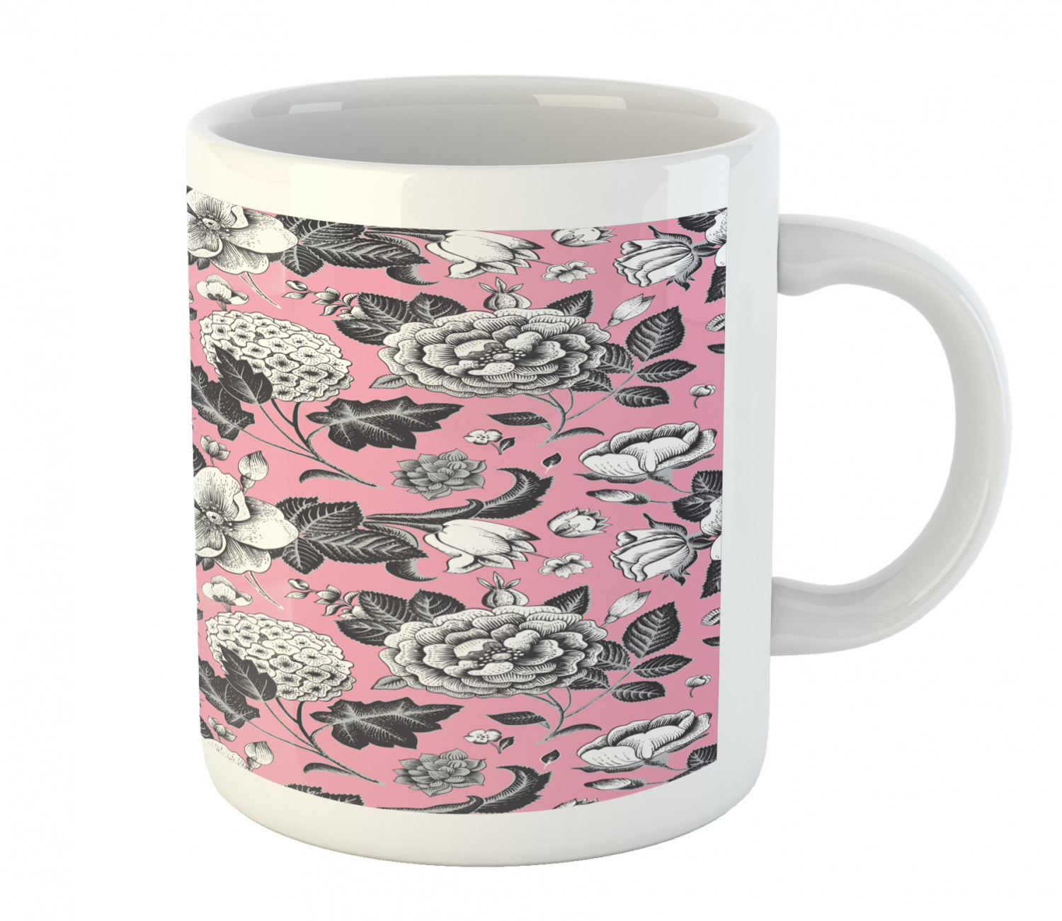 Foliage Floral Ceramic Coffee Mug Cup for Water Tea Drinks, 11 oz - Picture 210 of 236