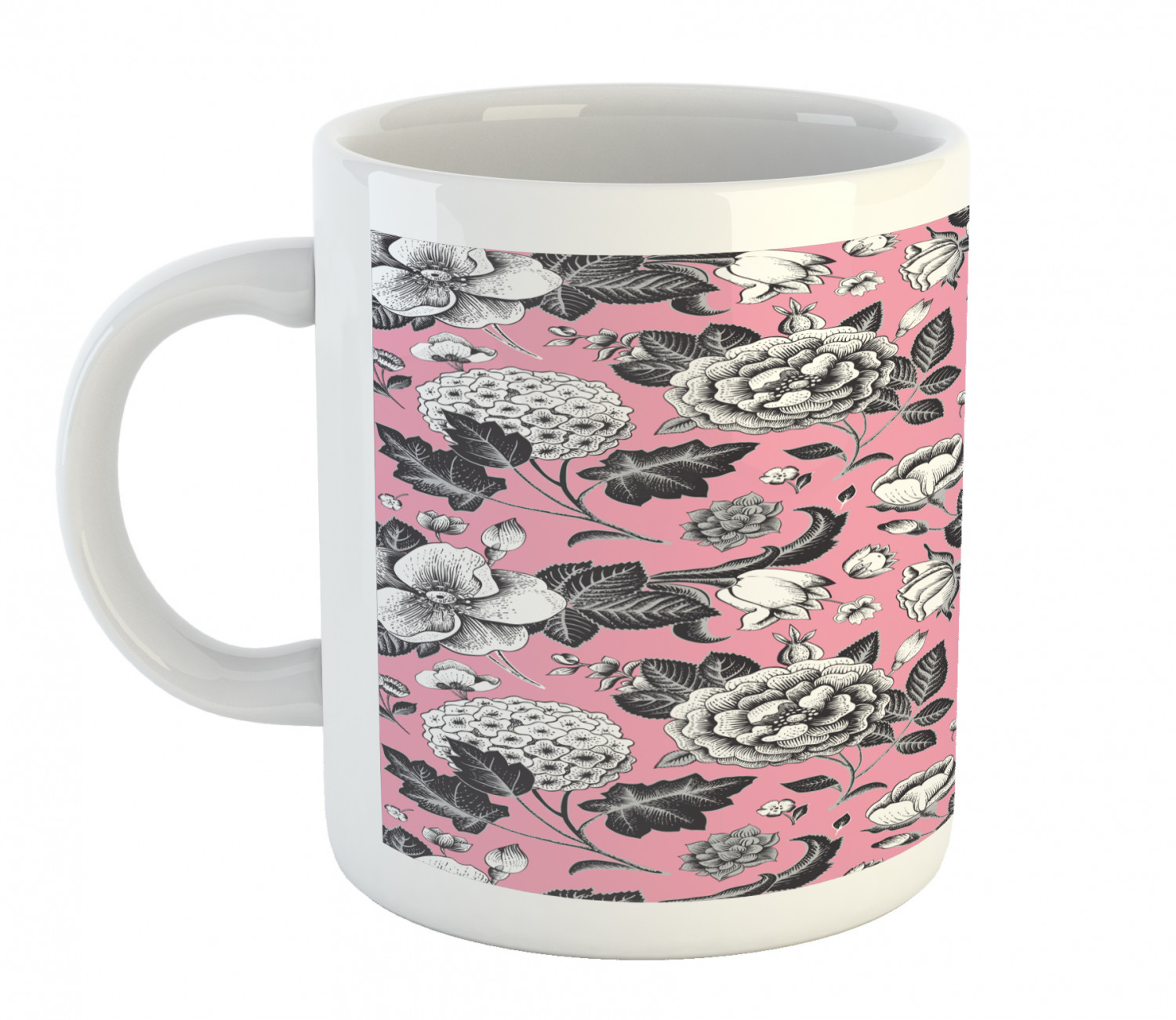 Foliage Floral Ceramic Coffee Mug Cup for Water Tea Drinks, 11 oz - Picture 211 of 236