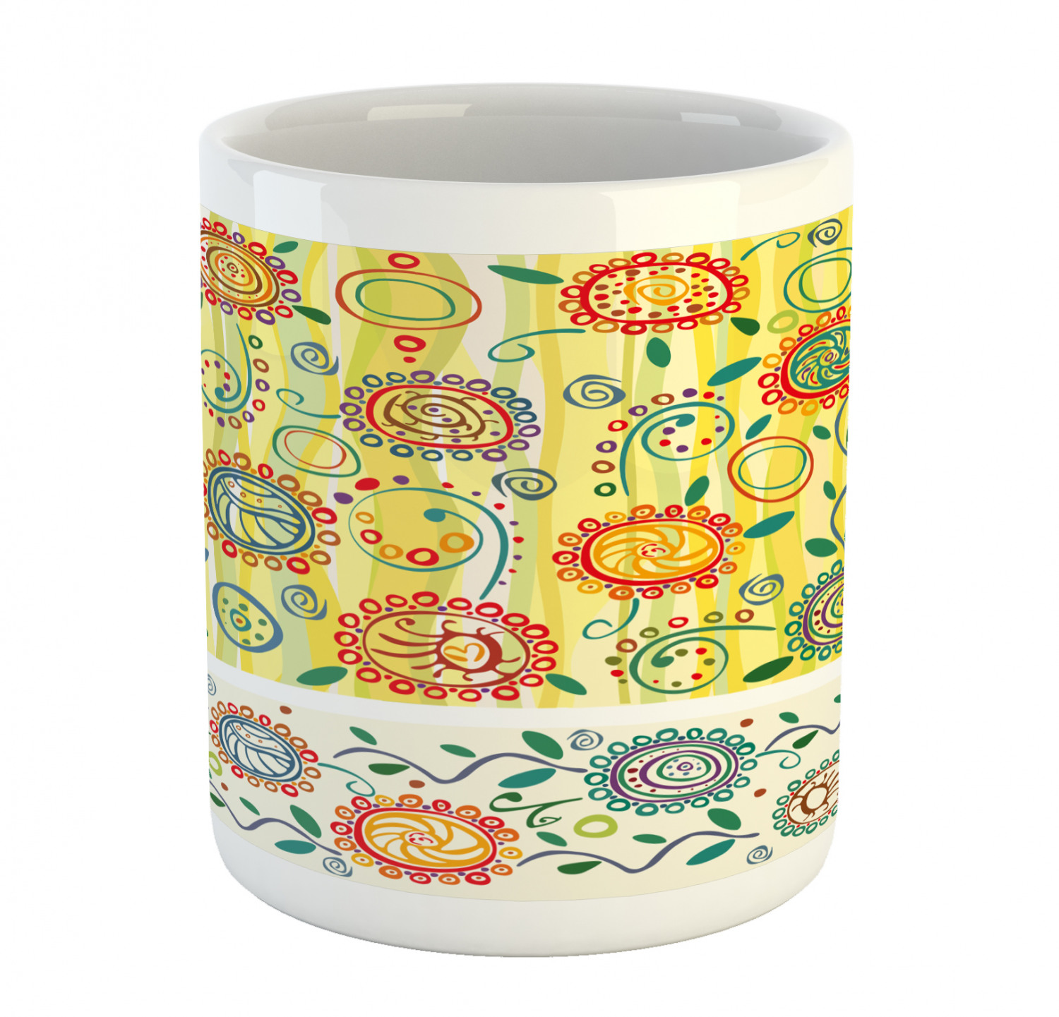 Foliage Floral Ceramic Coffee Mug Cup for Water Tea Drinks, 11 oz - Picture 45 of 236
