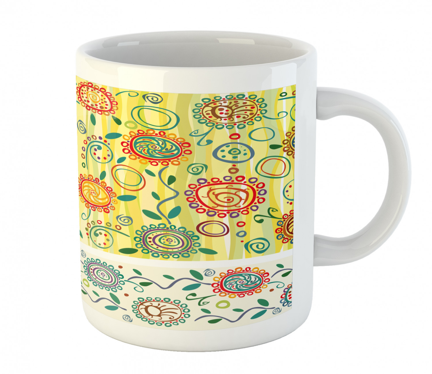 Foliage Floral Ceramic Coffee Mug Cup for Water Tea Drinks, 11 oz - Picture 46 of 236