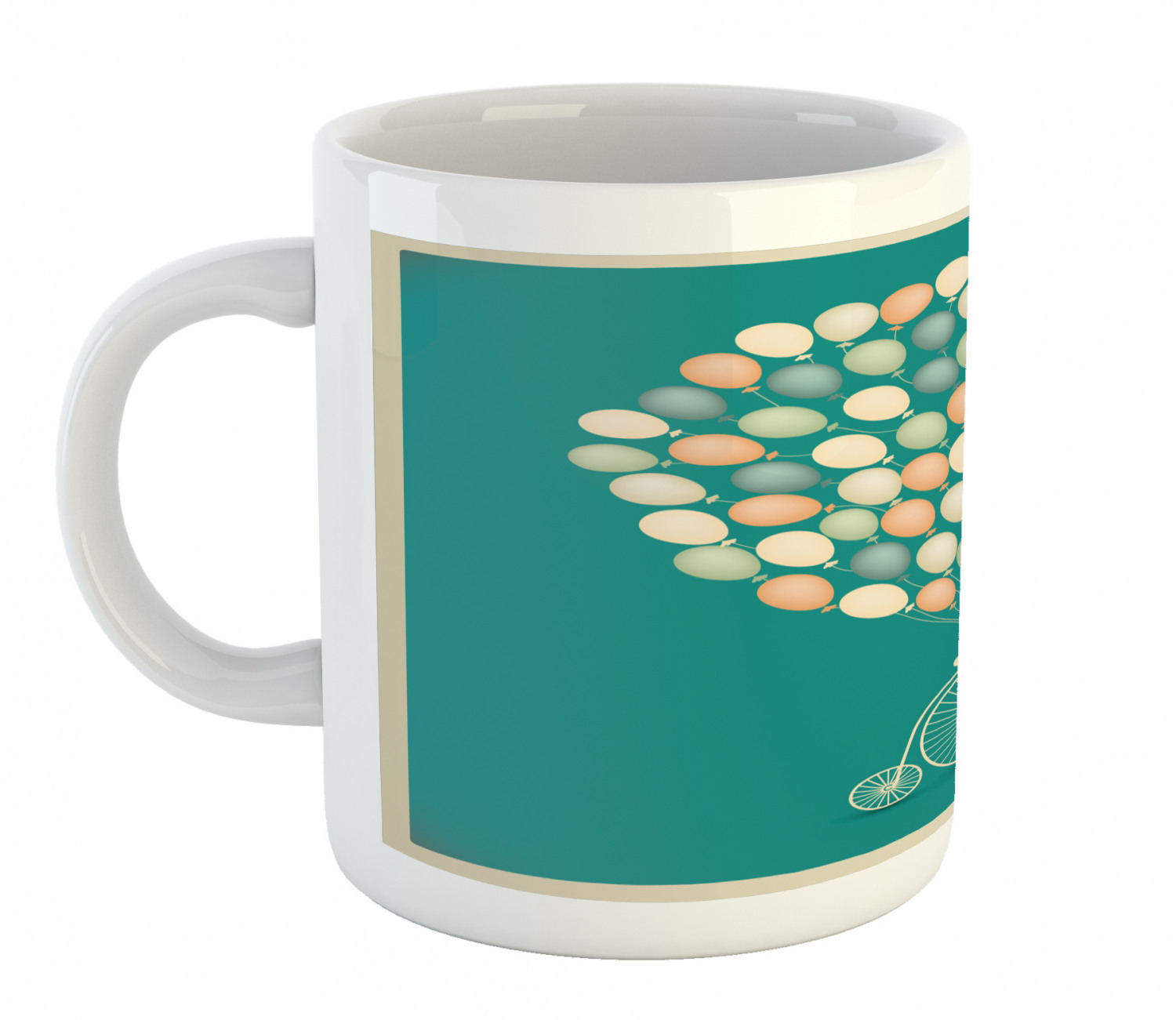 Ambesonne Vintage Home Ceramic Coffee Mug Cup for Water Tea Drinks, 11 oz - Picture 187 of 244