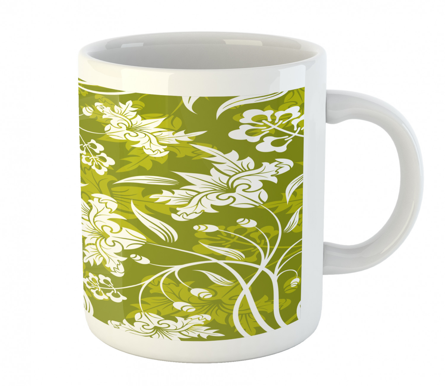 Foliage Floral Ceramic Coffee Mug Cup for Water Tea Drinks, 11 oz - Picture 106 of 236