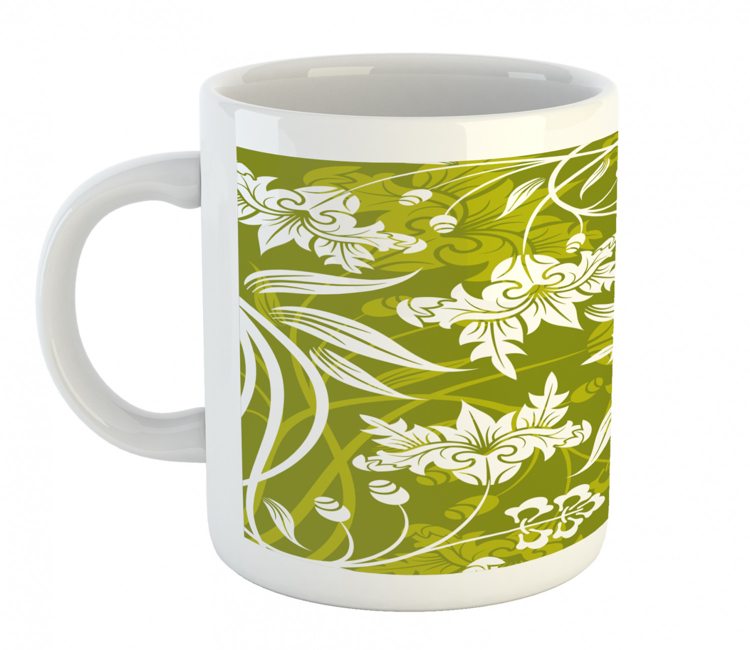 Foliage Floral Ceramic Coffee Mug Cup for Water Tea Drinks, 11 oz - Picture 107 of 236