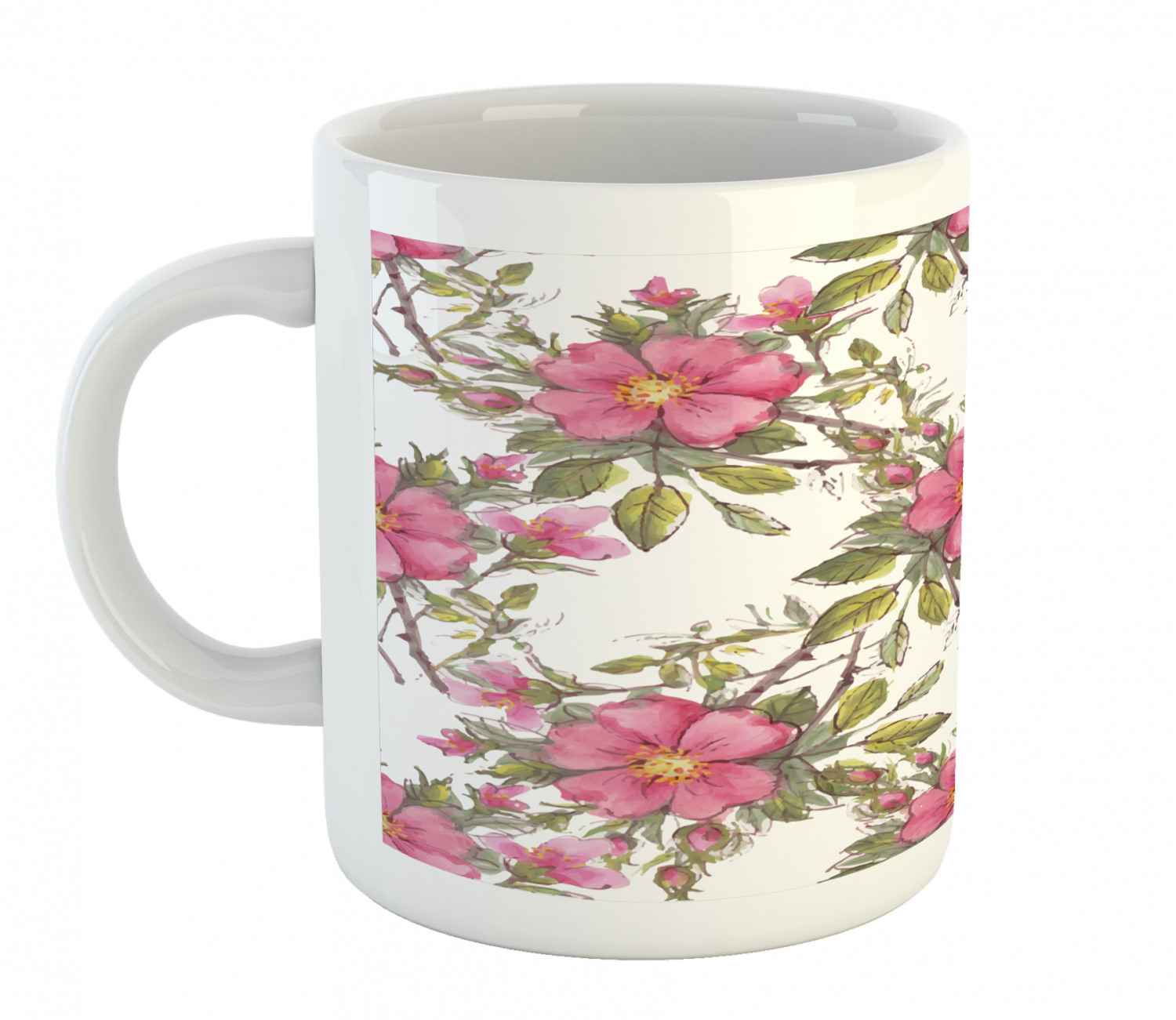 Ambesonne Flower Nature Ceramic Coffee Mug Cup for Water Tea Drinks, 11 oz - Picture 71 of 244