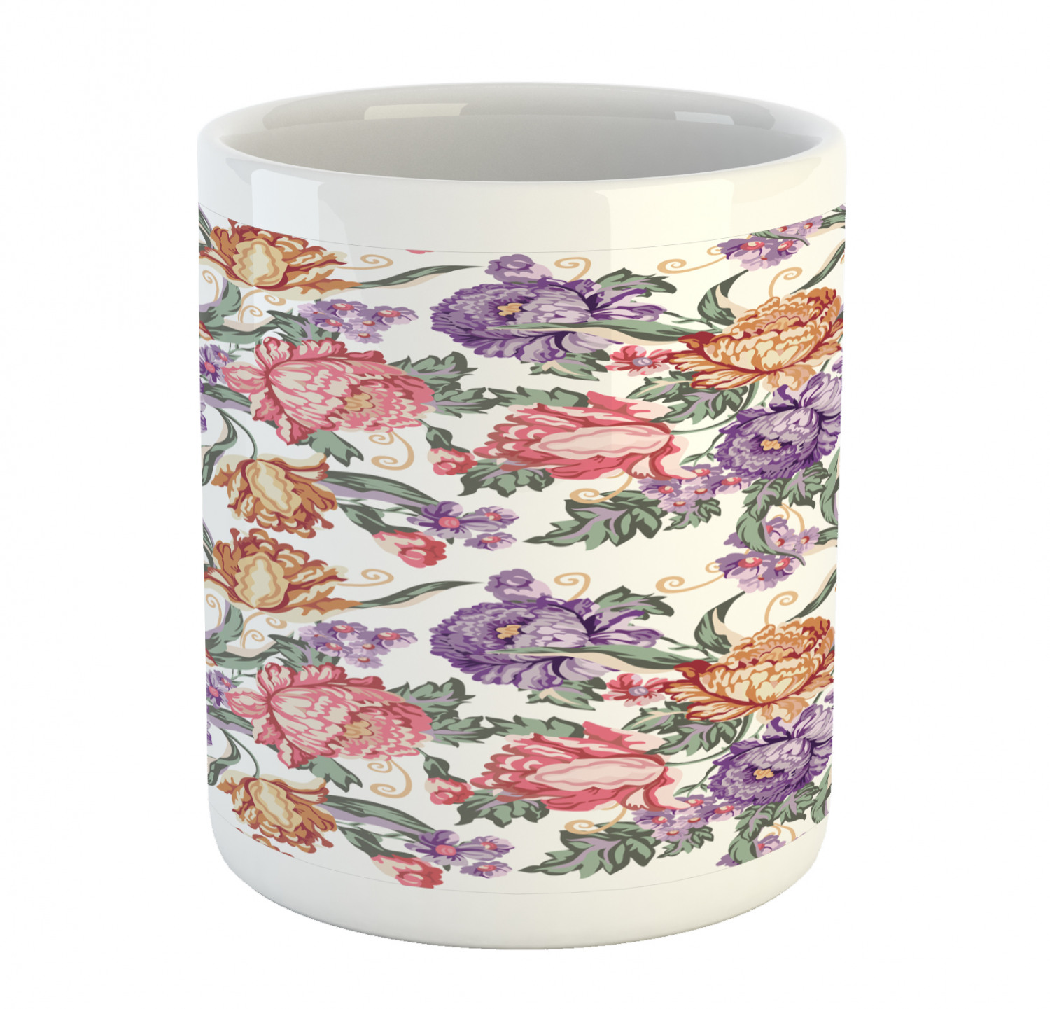 Foliage Floral Ceramic Coffee Mug Cup for Water Tea Drinks, 11 oz - Picture 145 of 236
