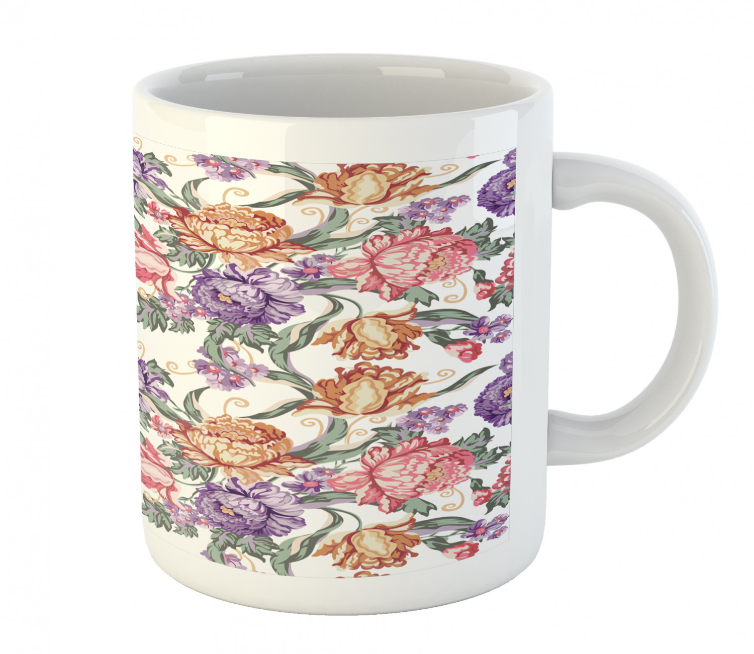 Foliage Floral Ceramic Coffee Mug Cup for Water Tea Drinks, 11 oz - Picture 146 of 236