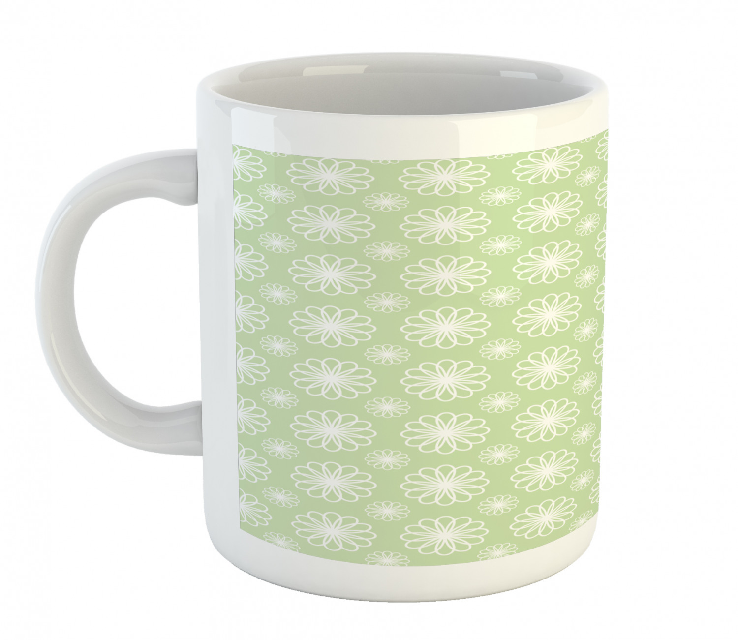 Foliage Floral Ceramic Coffee Mug Cup for Water Tea Drinks, 11 oz - Picture 183 of 236