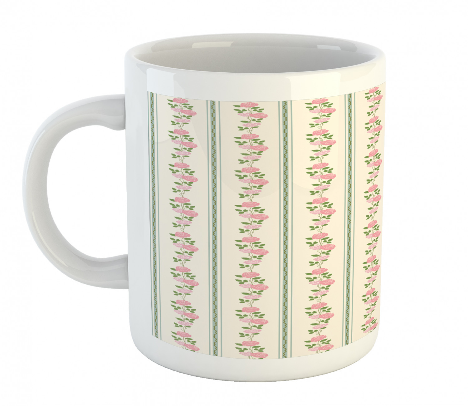 Foliage Floral Ceramic Coffee Mug Cup for Water Tea Drinks, 11 oz - Picture 95 of 236