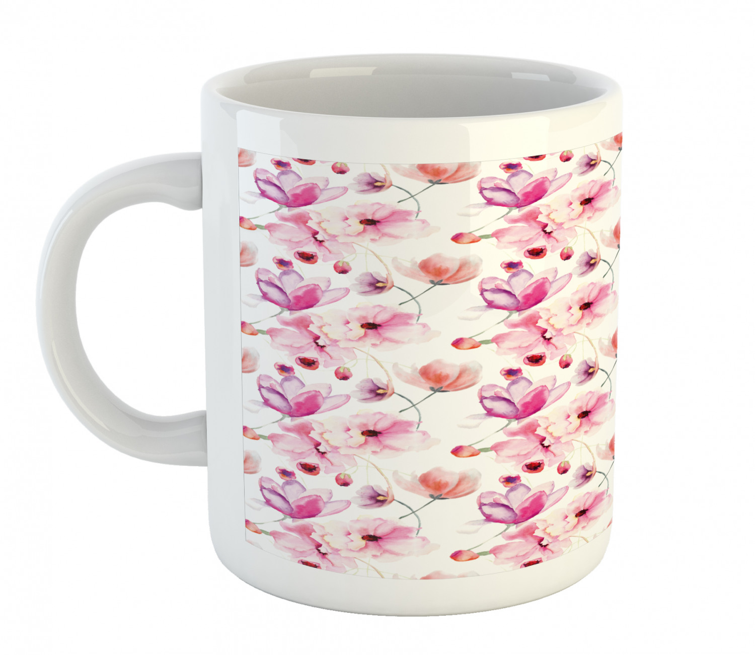 Foliage Floral Ceramic Coffee Mug Cup for Water Tea Drinks, 11 oz - Picture 231 of 236