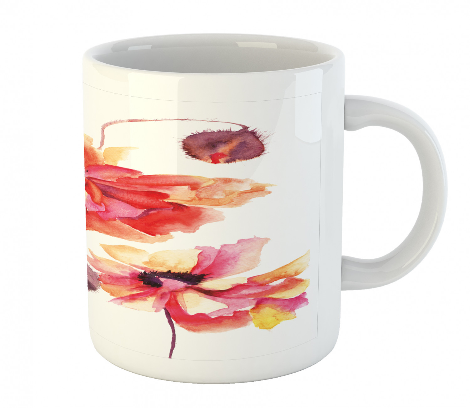 Ambesonne Flower Nature Ceramic Coffee Mug Cup for Water Tea Drinks, 11 oz - Picture 234 of 244