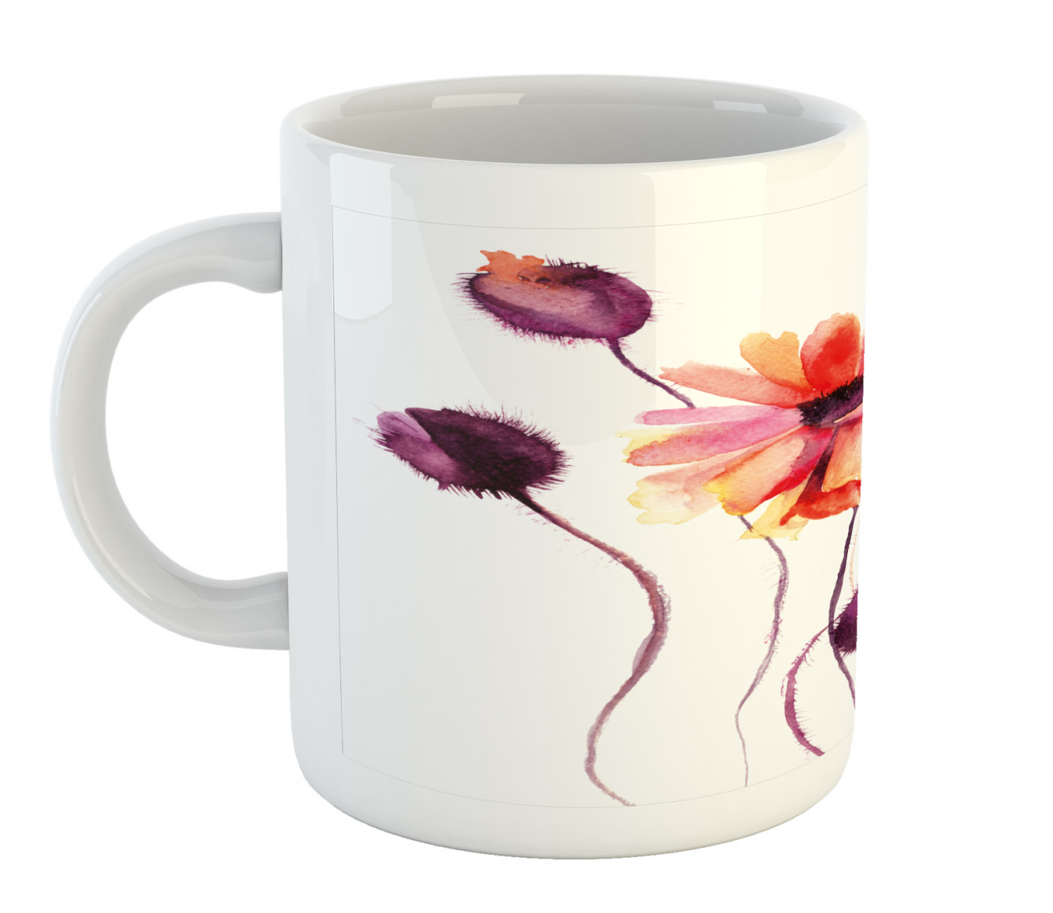 Ambesonne Flower Nature Ceramic Coffee Mug Cup for Water Tea Drinks, 11 oz - Picture 235 of 244