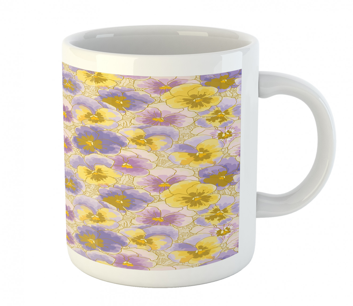 Foliage Floral Ceramic Coffee Mug Cup for Water Tea Drinks, 11 oz - Picture 110 of 236