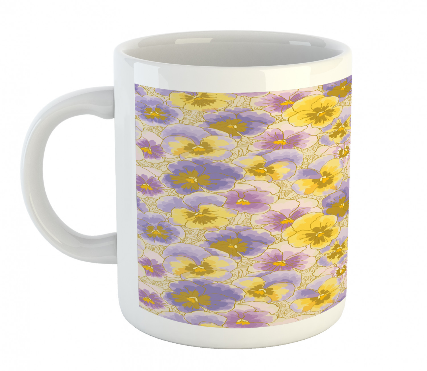 Foliage Floral Ceramic Coffee Mug Cup for Water Tea Drinks, 11 oz - Picture 111 of 236