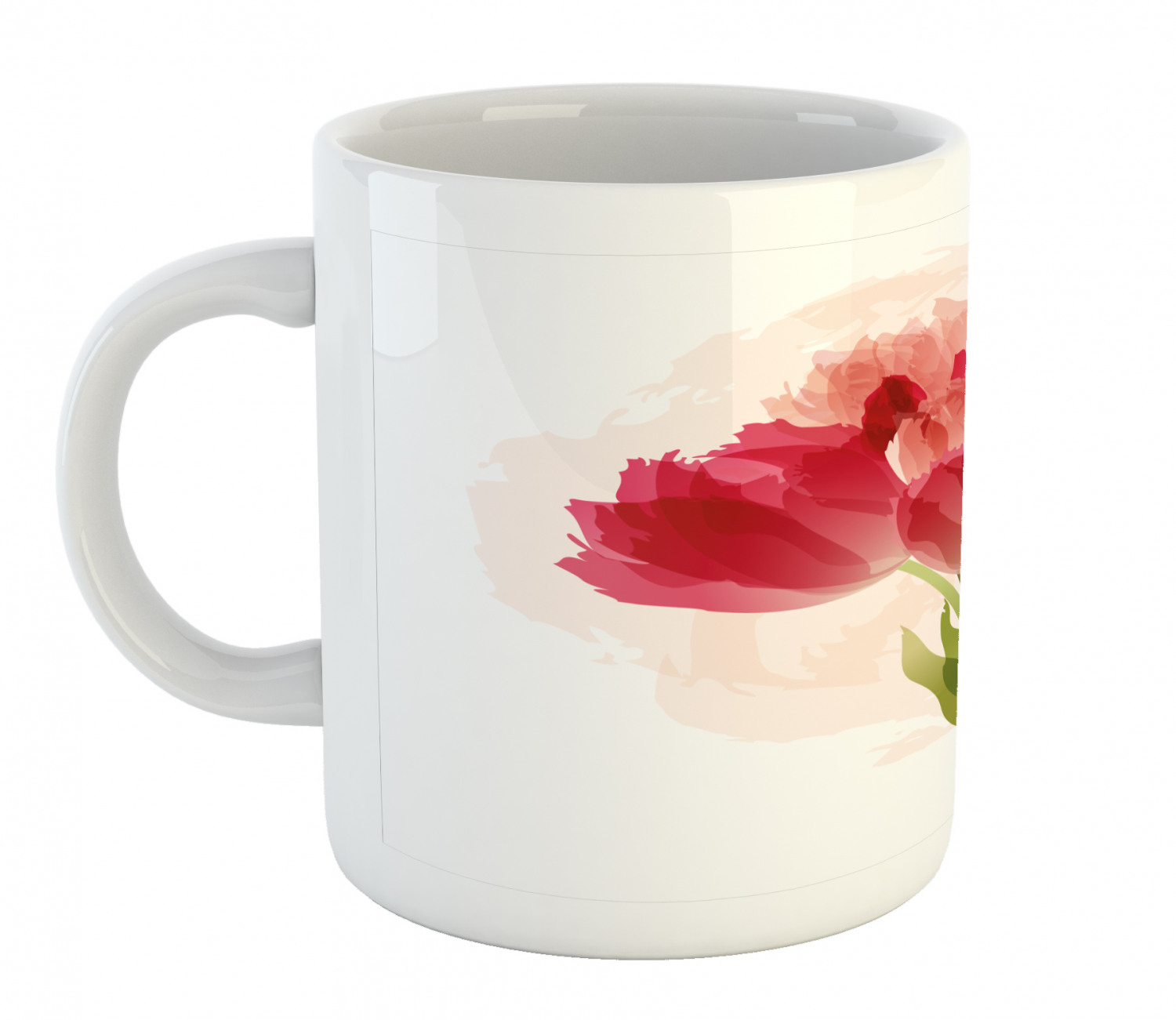 Ambesonne Flower Nature Ceramic Coffee Mug Cup for Water Tea Drinks, 11 oz - Picture 243 of 244