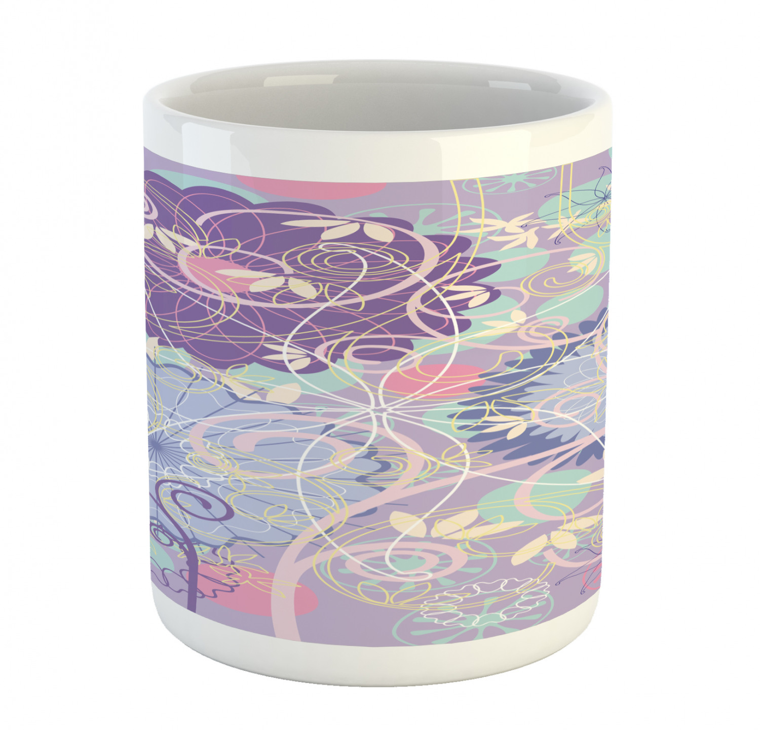 Foliage Floral Ceramic Coffee Mug Cup for Water Tea Drinks, 11 oz - Picture 73 of 236