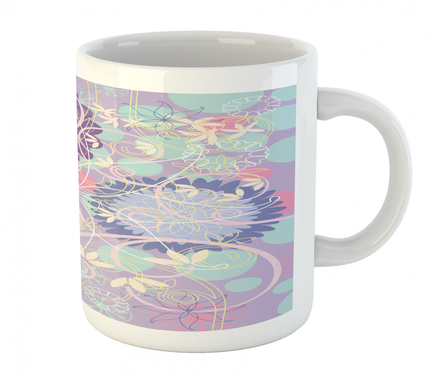 Foliage Floral Ceramic Coffee Mug Cup for Water Tea Drinks, 11 oz - Picture 74 of 236