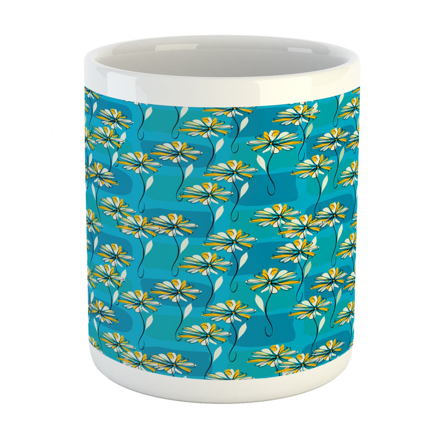 Foliage Floral Ceramic Coffee Mug Cup for Water Tea Drinks, 11 oz - Picture 165 of 236