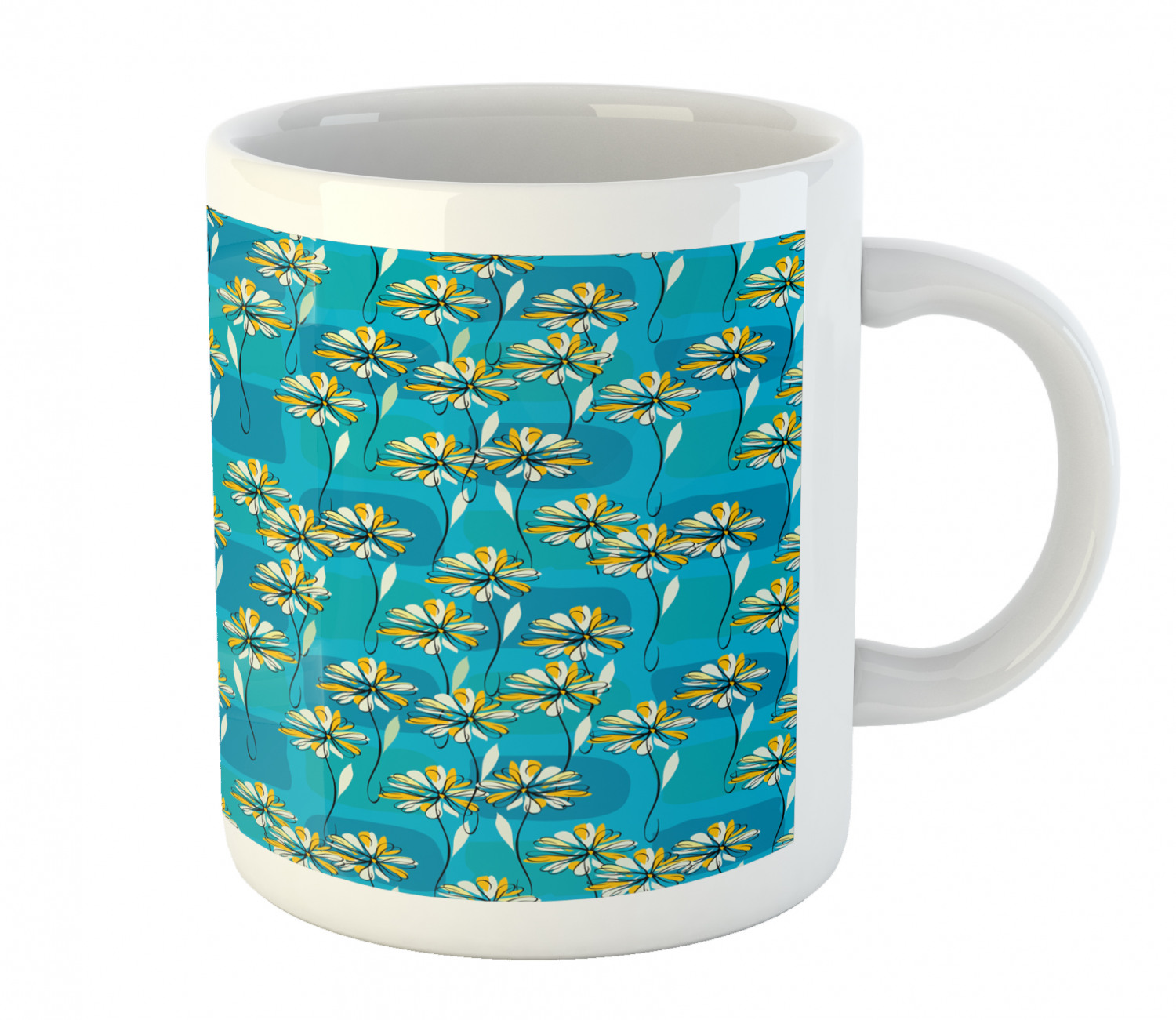 Foliage Floral Ceramic Coffee Mug Cup for Water Tea Drinks, 11 oz - Picture 166 of 236