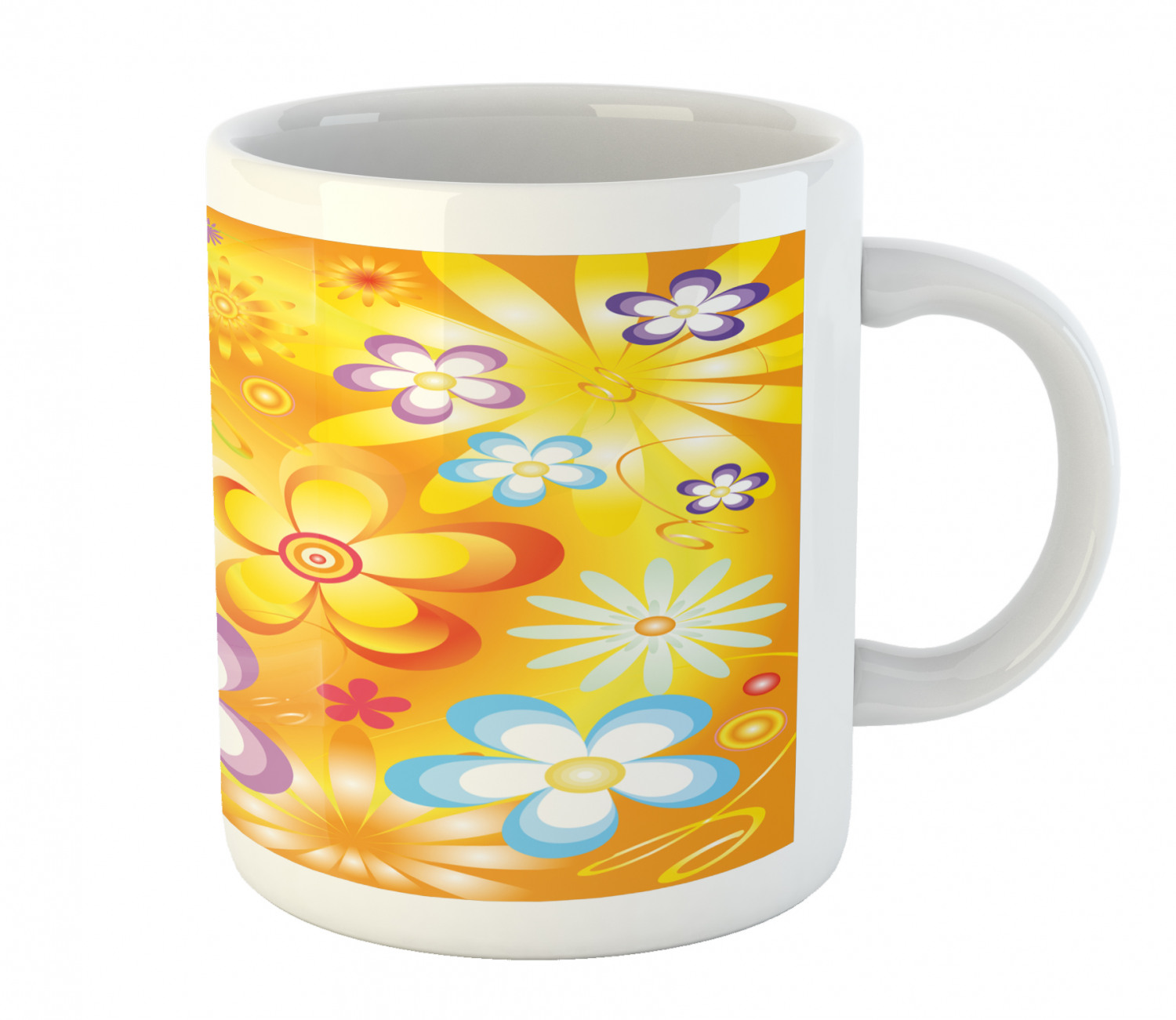 Foliage Floral Ceramic Coffee Mug Cup for Water Tea Drinks, 11 oz - Picture 194 of 236