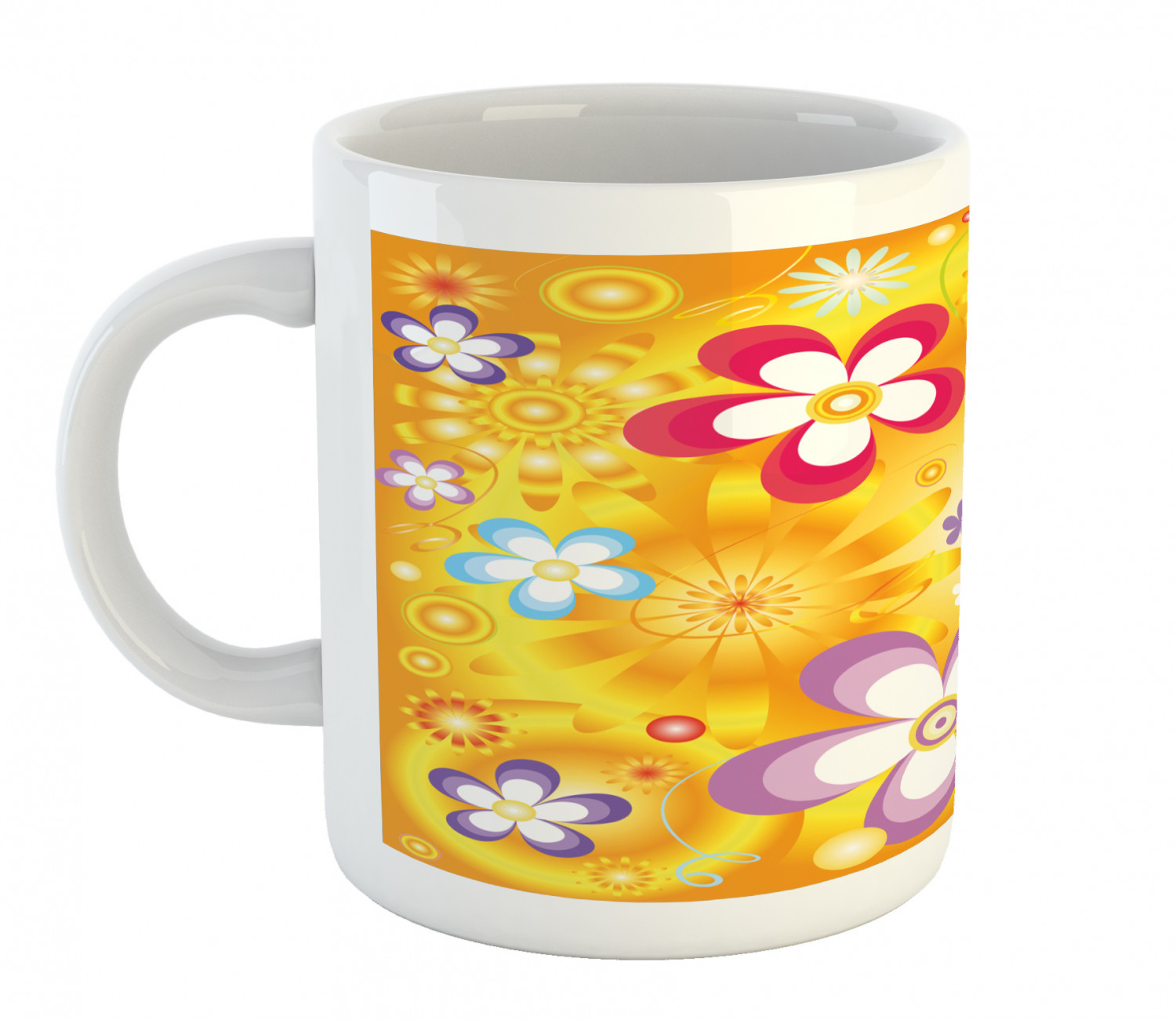 Foliage Floral Ceramic Coffee Mug Cup for Water Tea Drinks, 11 oz - Picture 195 of 236