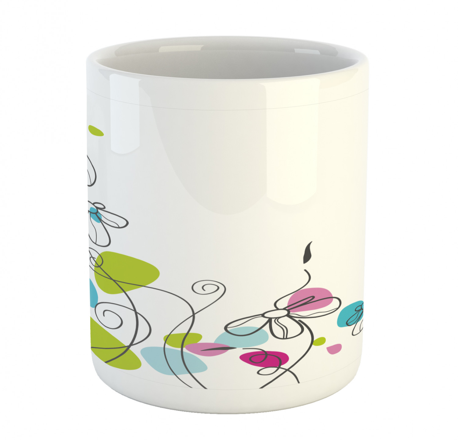 Foliage Floral Ceramic Coffee Mug Cup for Water Tea Drinks, 11 oz - Picture 69 of 236