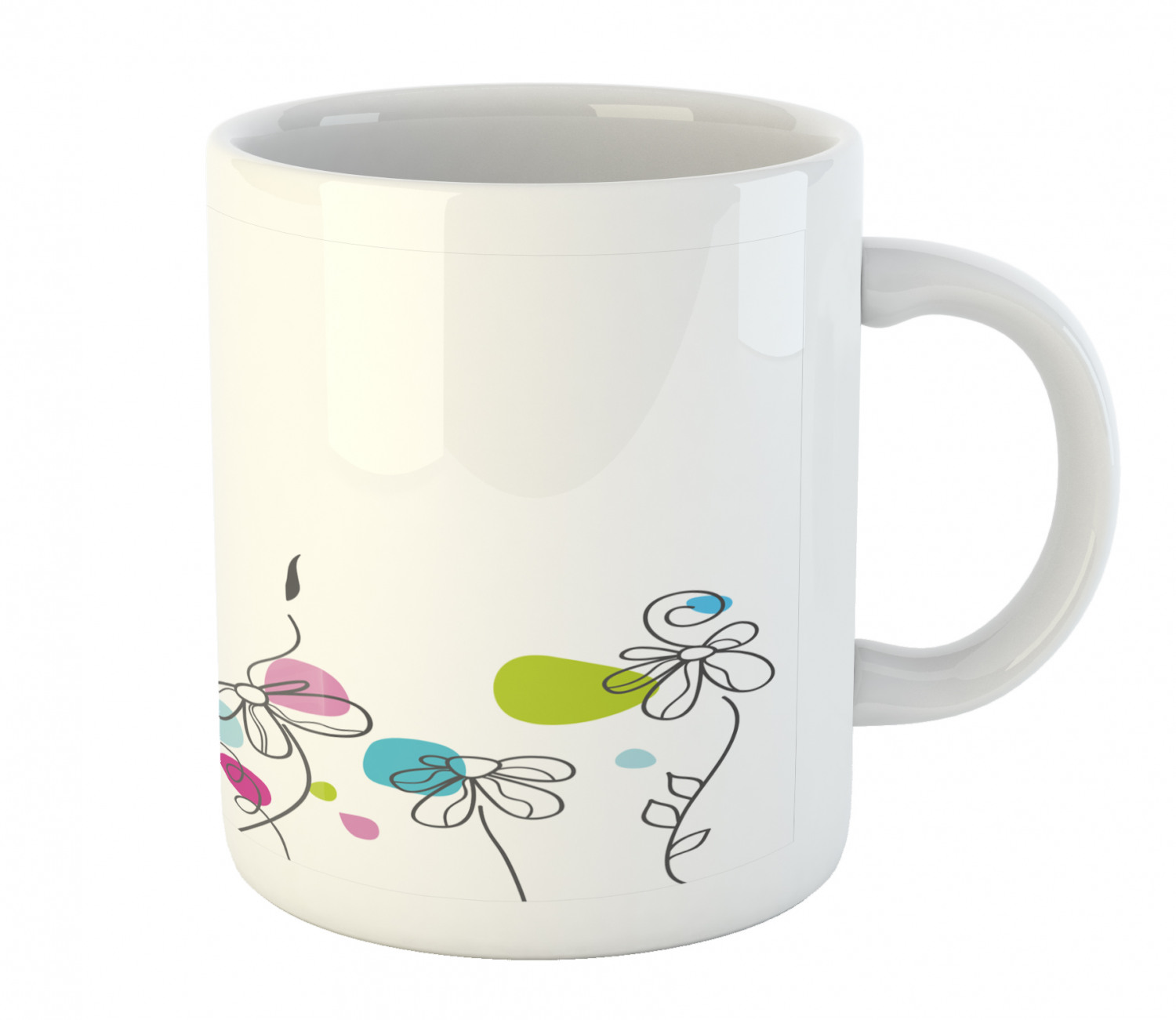 Foliage Floral Ceramic Coffee Mug Cup for Water Tea Drinks, 11 oz - Picture 70 of 236