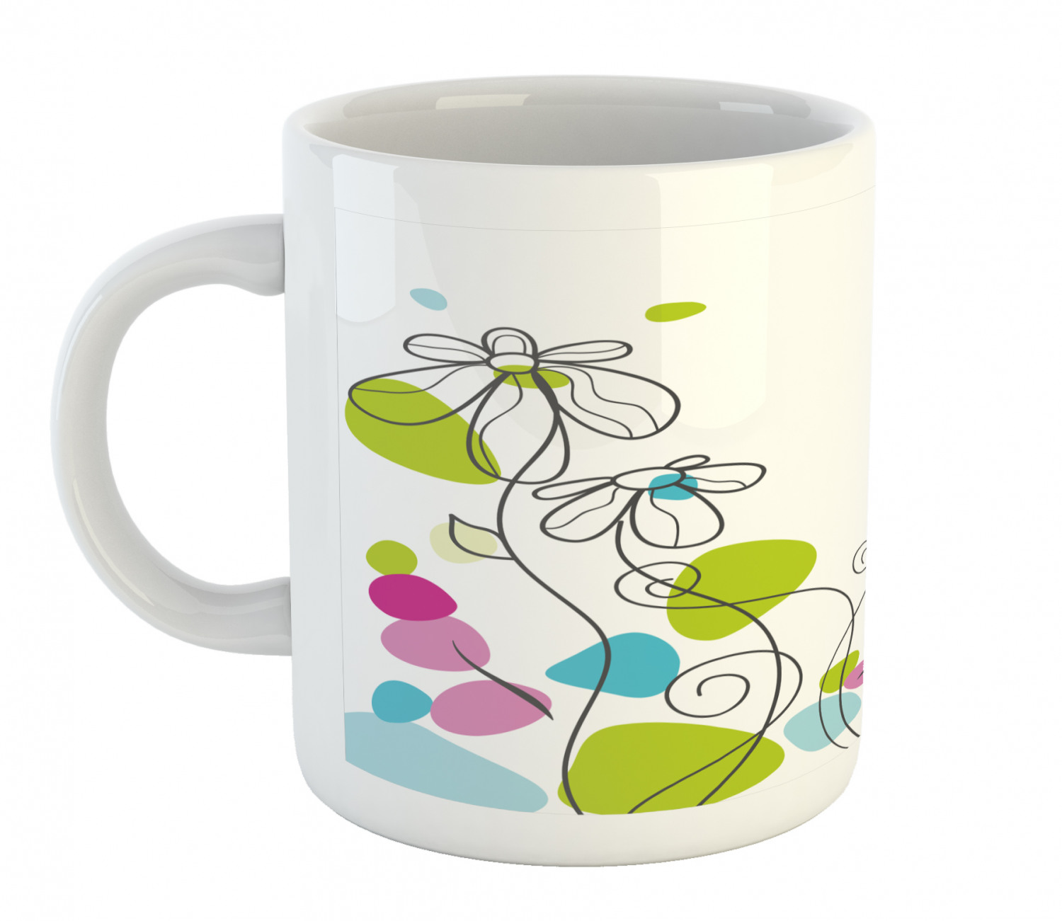 Foliage Floral Ceramic Coffee Mug Cup for Water Tea Drinks, 11 oz - Picture 71 of 236