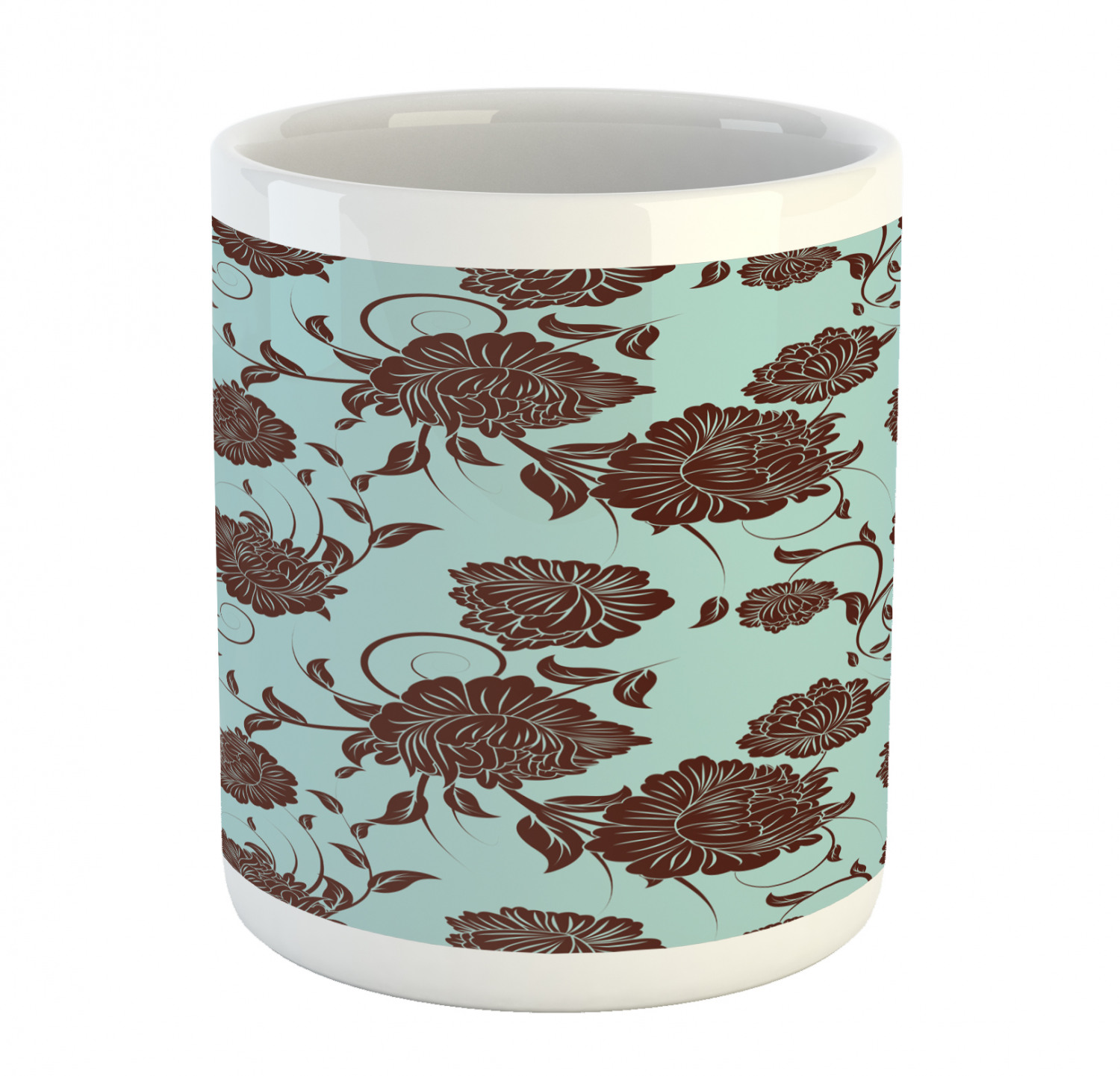 Foliage Floral Ceramic Coffee Mug Cup for Water Tea Drinks, 11 oz - Picture 85 of 236