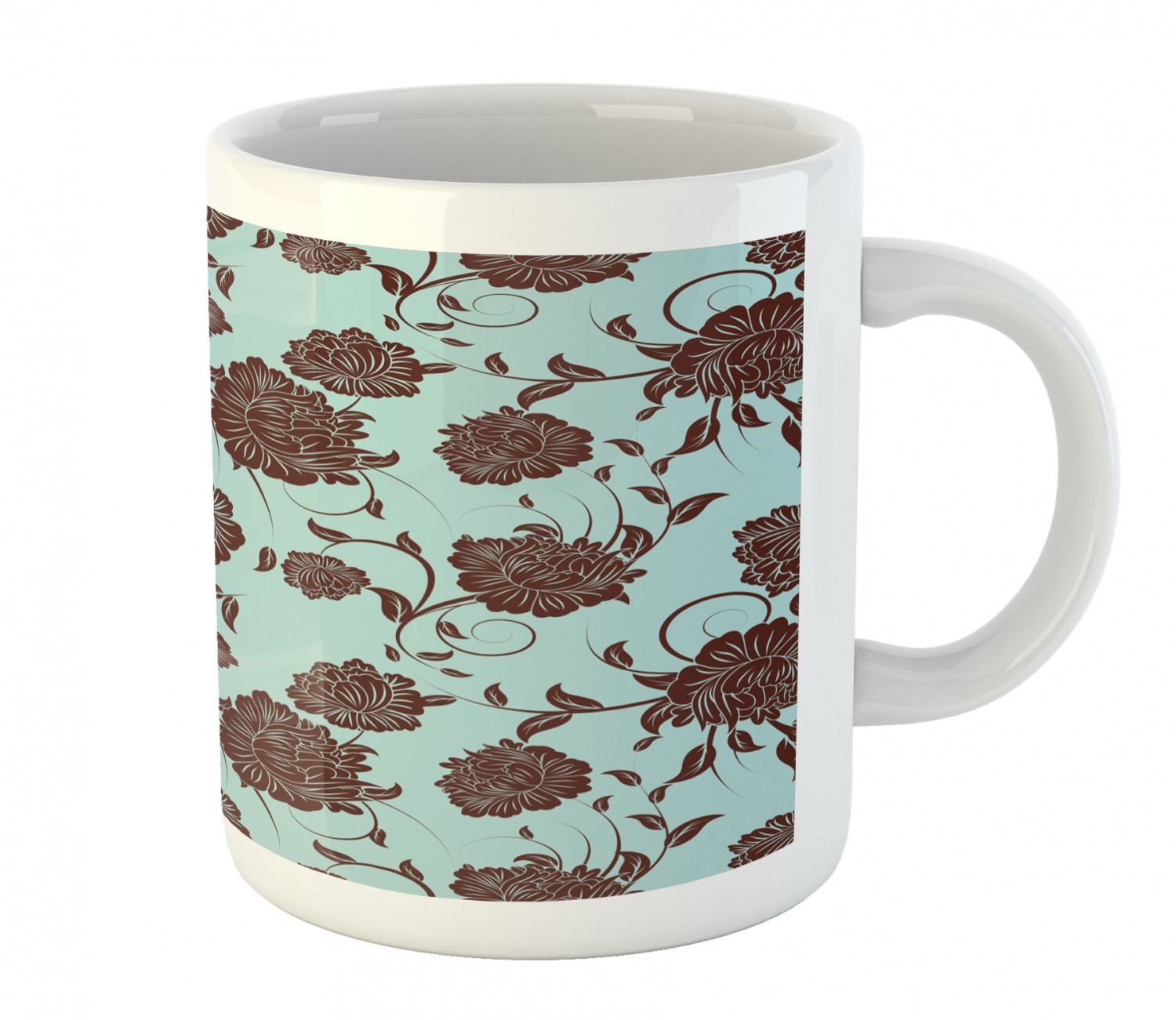 Foliage Floral Ceramic Coffee Mug Cup for Water Tea Drinks, 11 oz - Picture 86 of 236