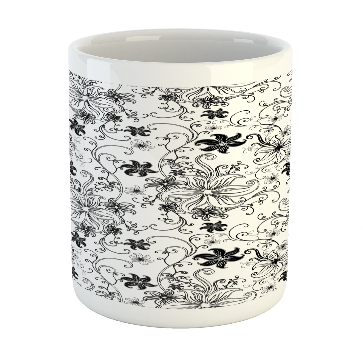 Foliage Floral Ceramic Coffee Mug Cup for Water Tea Drinks, 11 oz - Picture 113 of 236