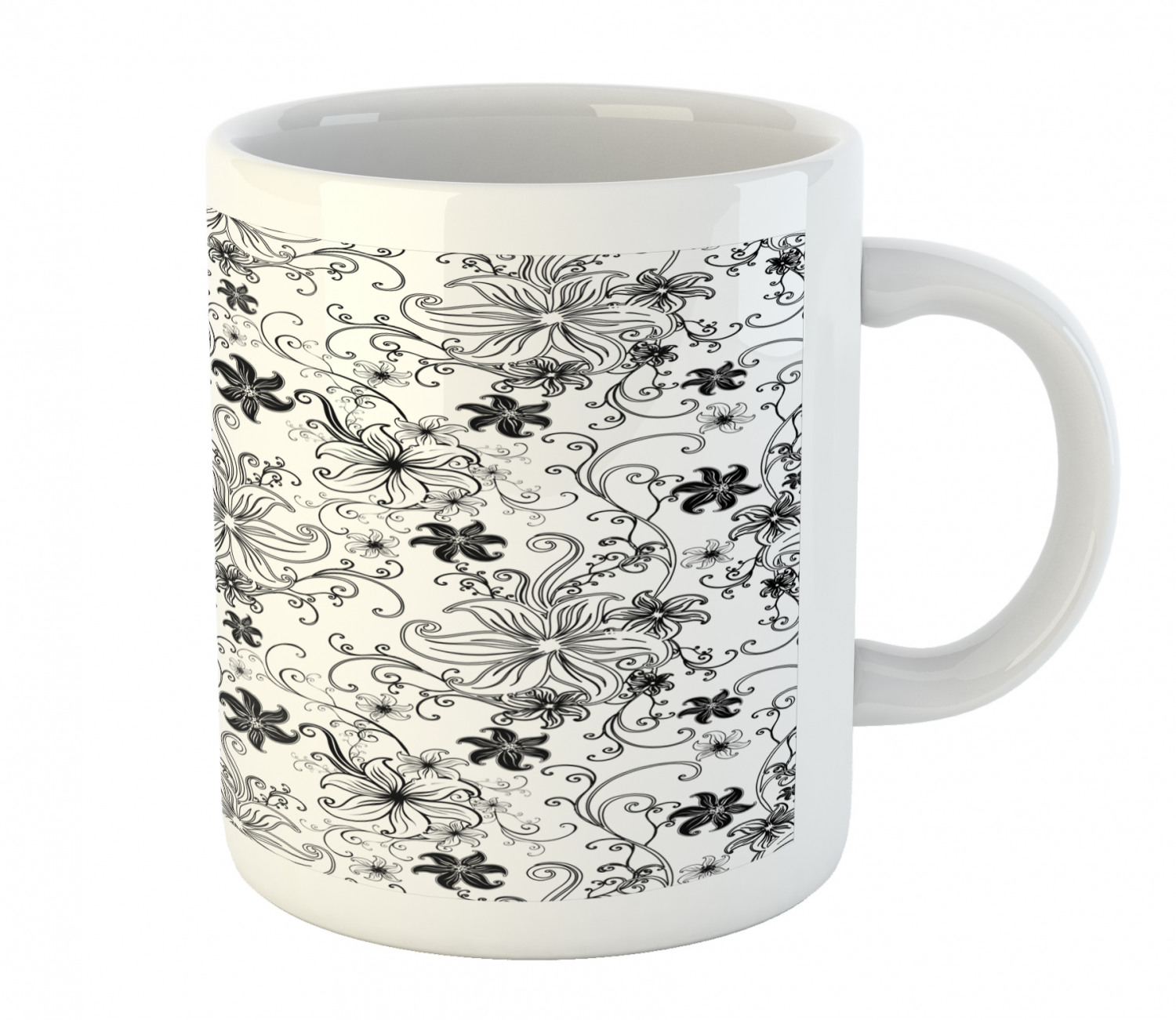 Foliage Floral Ceramic Coffee Mug Cup for Water Tea Drinks, 11 oz - Picture 114 of 236