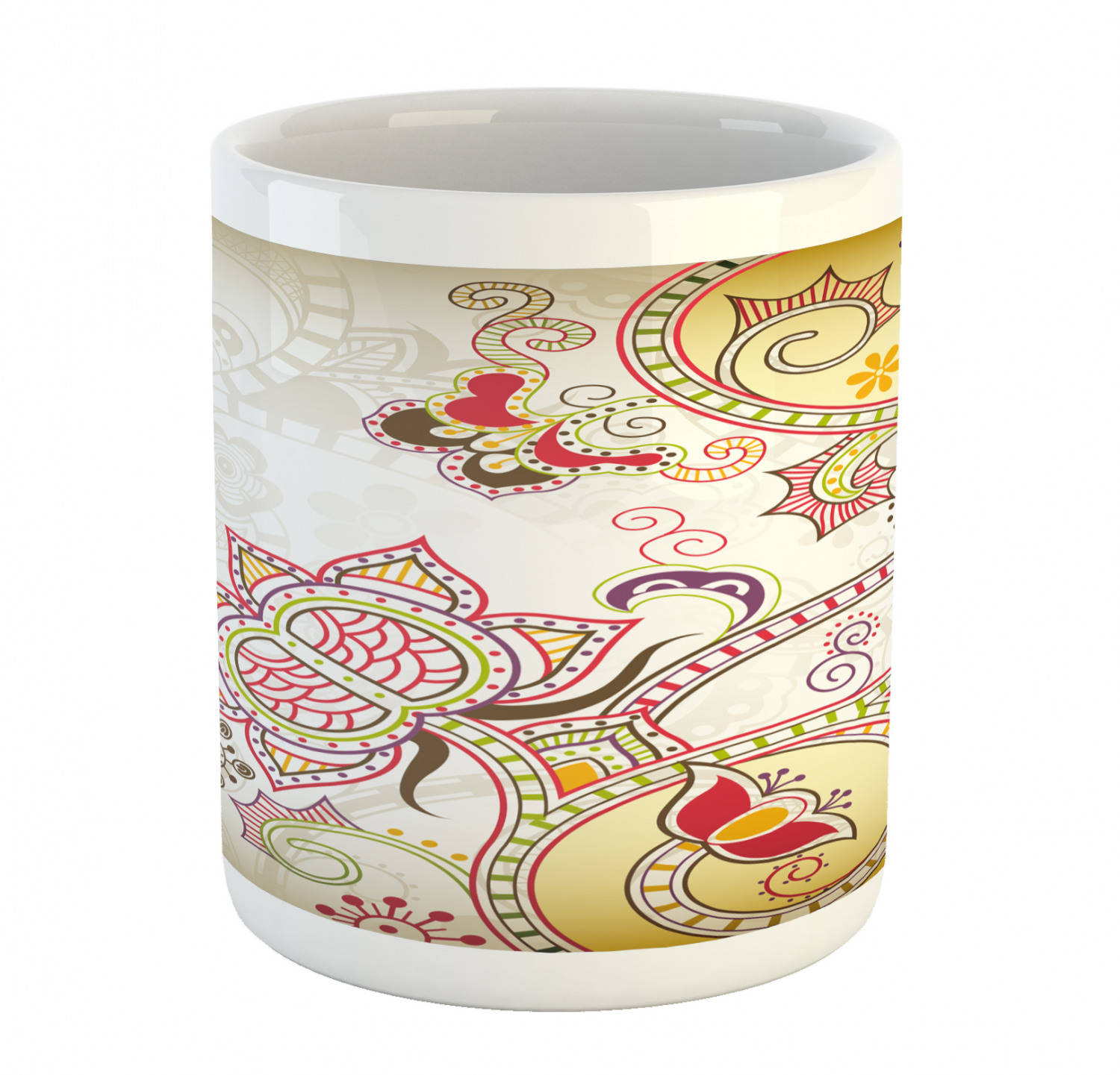 Foliage Floral Ceramic Coffee Mug Cup for Water Tea Drinks, 11 oz - Picture 81 of 236