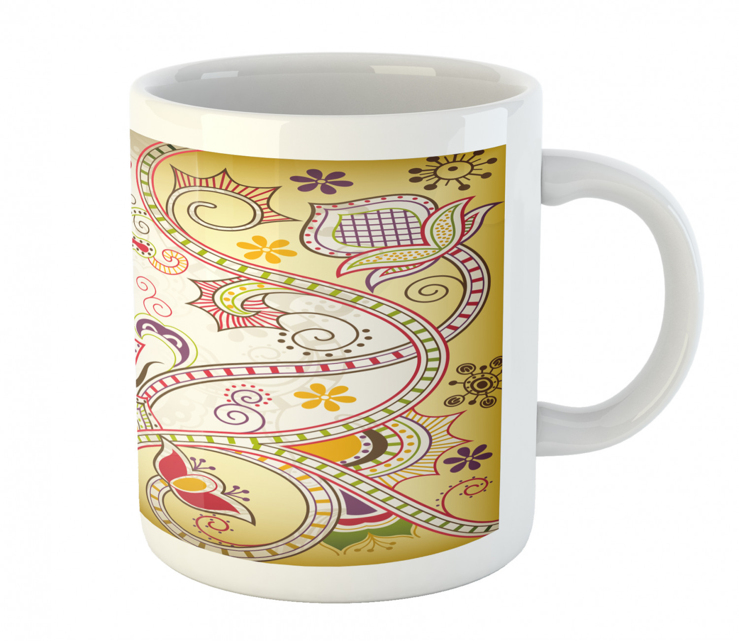Foliage Floral Ceramic Coffee Mug Cup for Water Tea Drinks, 11 oz - Picture 82 of 236
