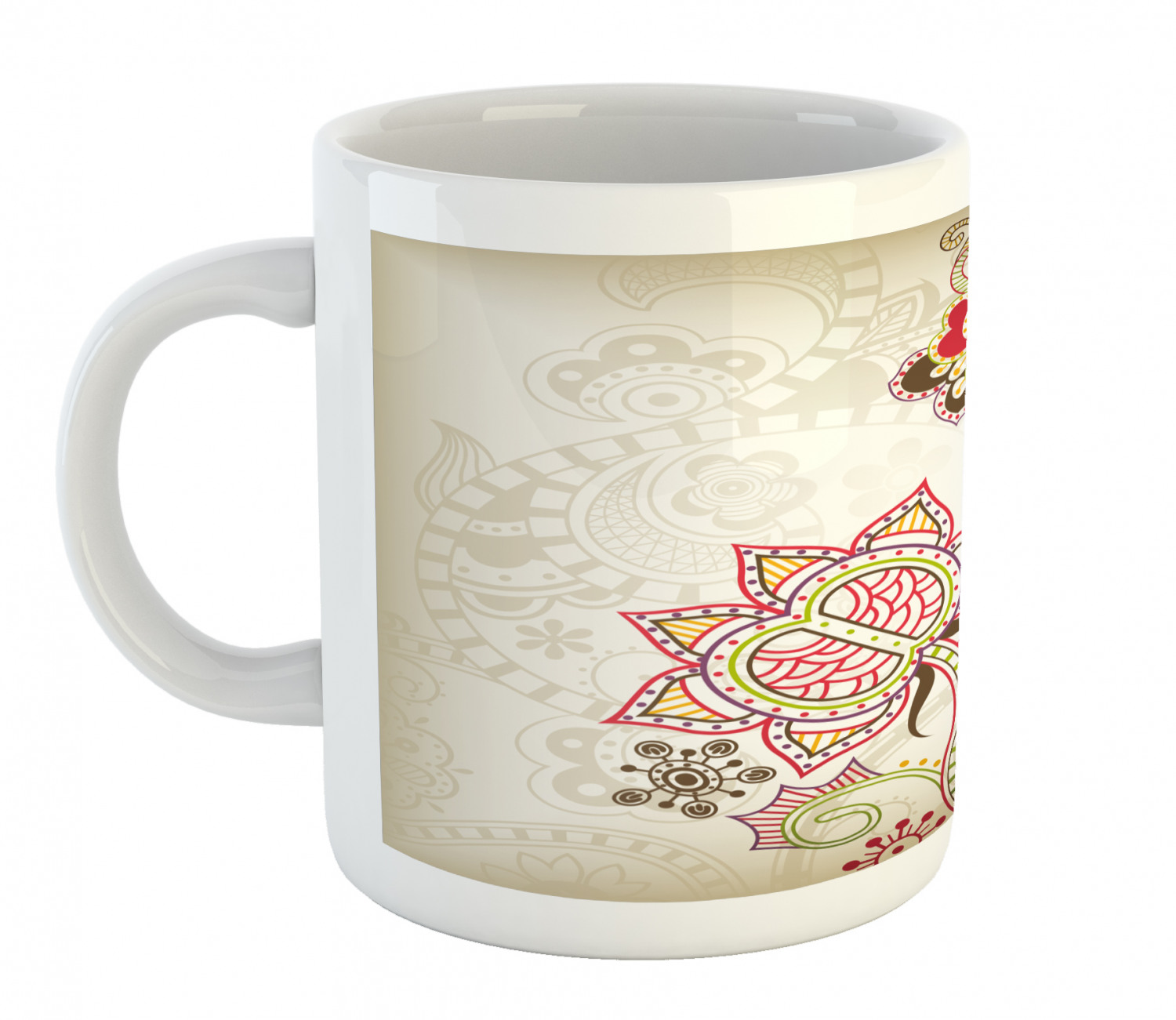 Foliage Floral Ceramic Coffee Mug Cup for Water Tea Drinks, 11 oz - Picture 83 of 236