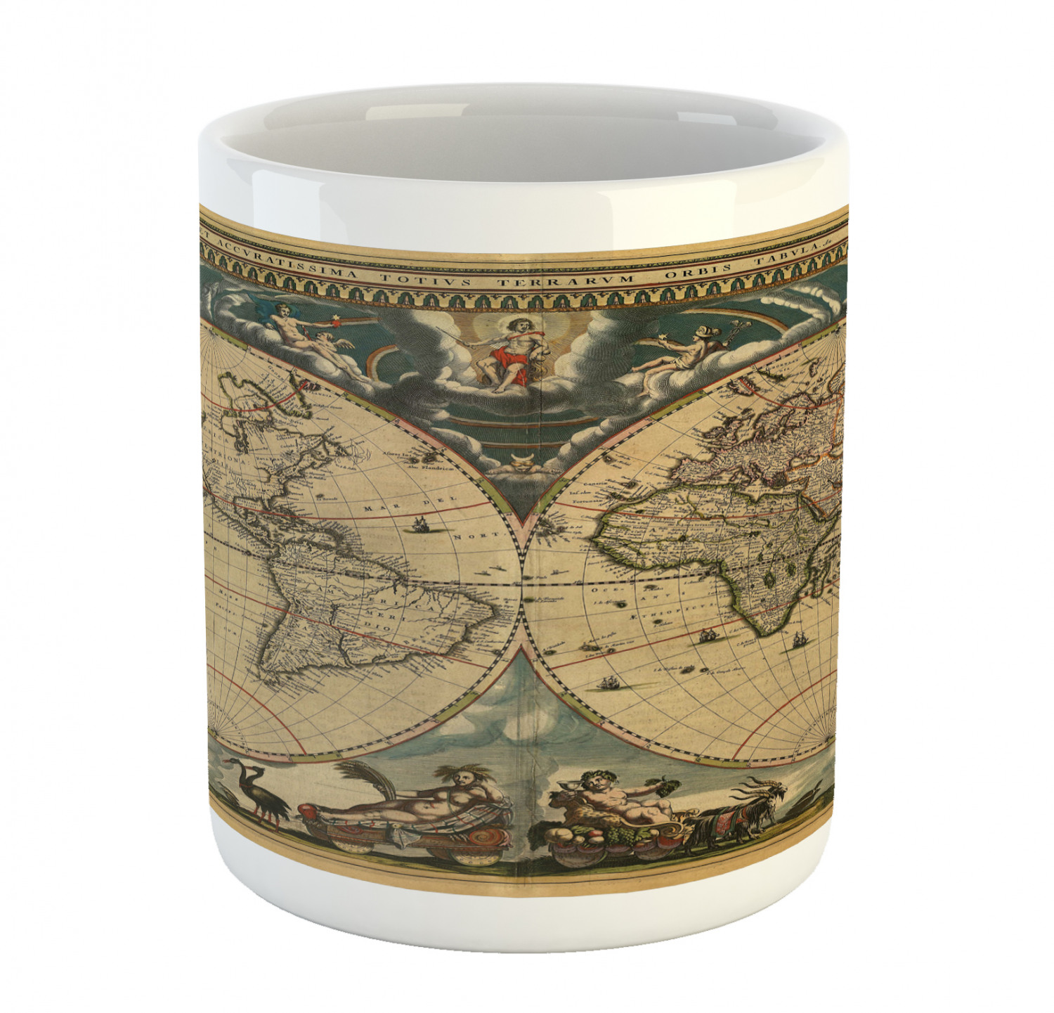 Ambesonne Vintage Home Ceramic Coffee Mug Cup for Water Tea Drinks, 11 oz - Picture 157 of 244