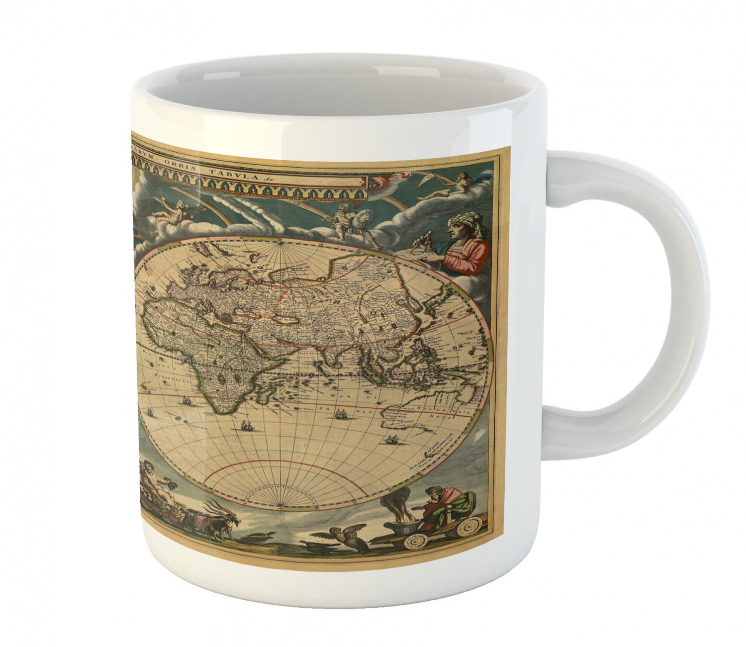 Ambesonne Vintage Home Ceramic Coffee Mug Cup for Water Tea Drinks, 11 oz - Picture 158 of 244