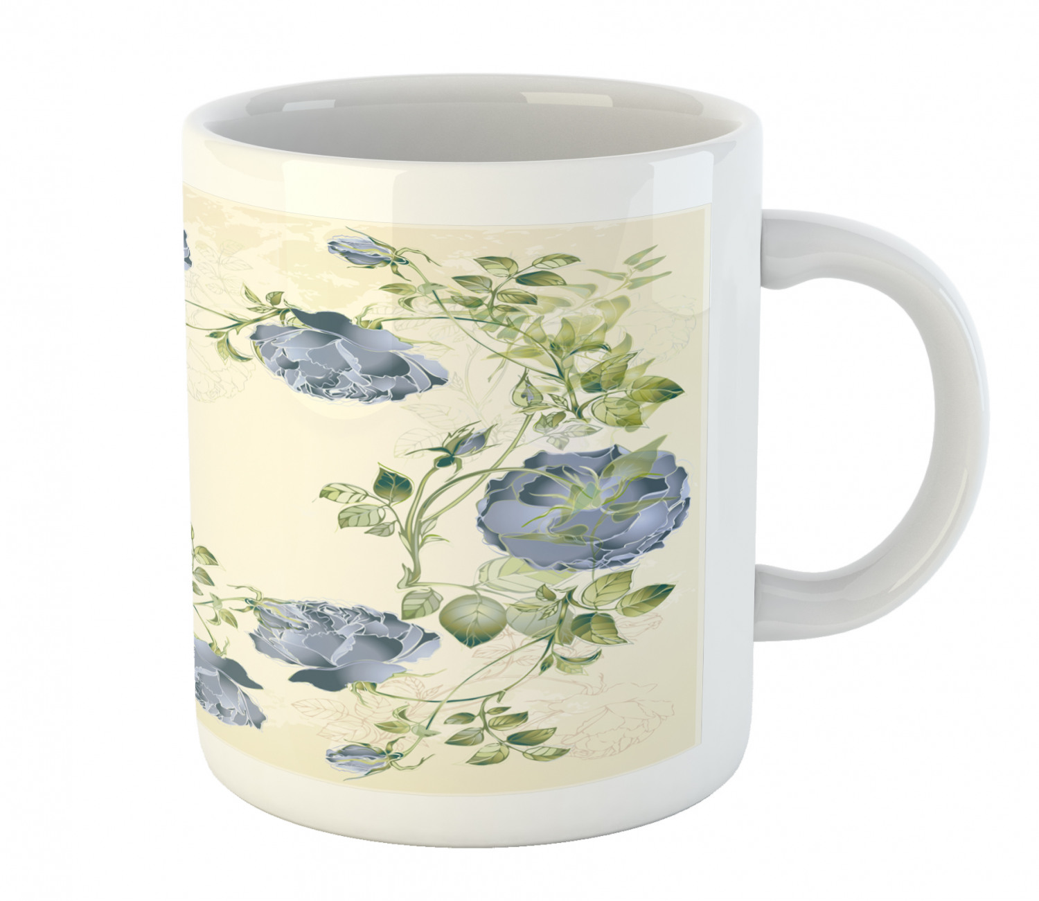 Foliage Floral Ceramic Coffee Mug Cup for Water Tea Drinks, 11 oz - Picture 218 of 236