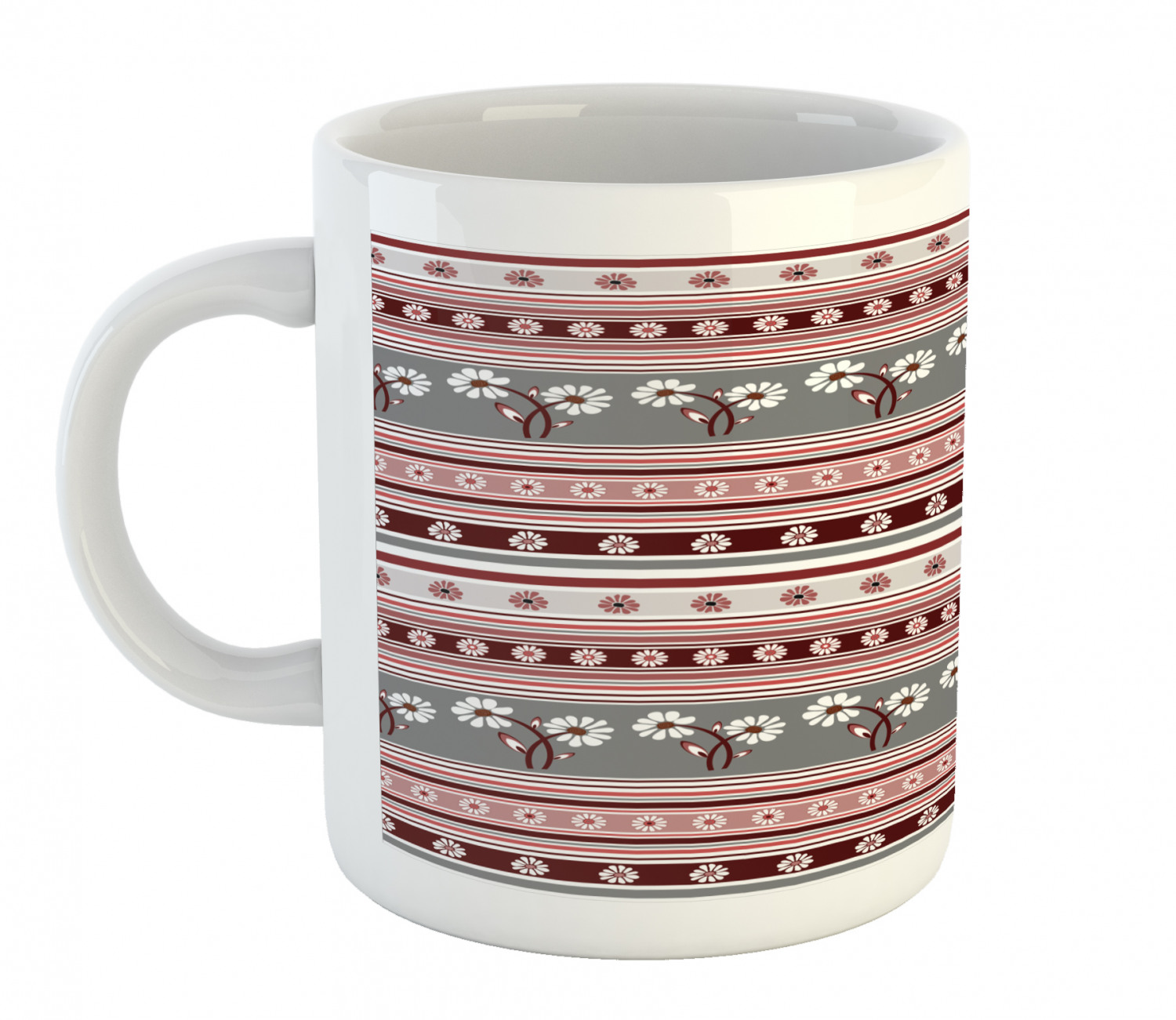 Foliage Floral Ceramic Coffee Mug Cup for Water Tea Drinks, 11 oz - Picture 175 of 236