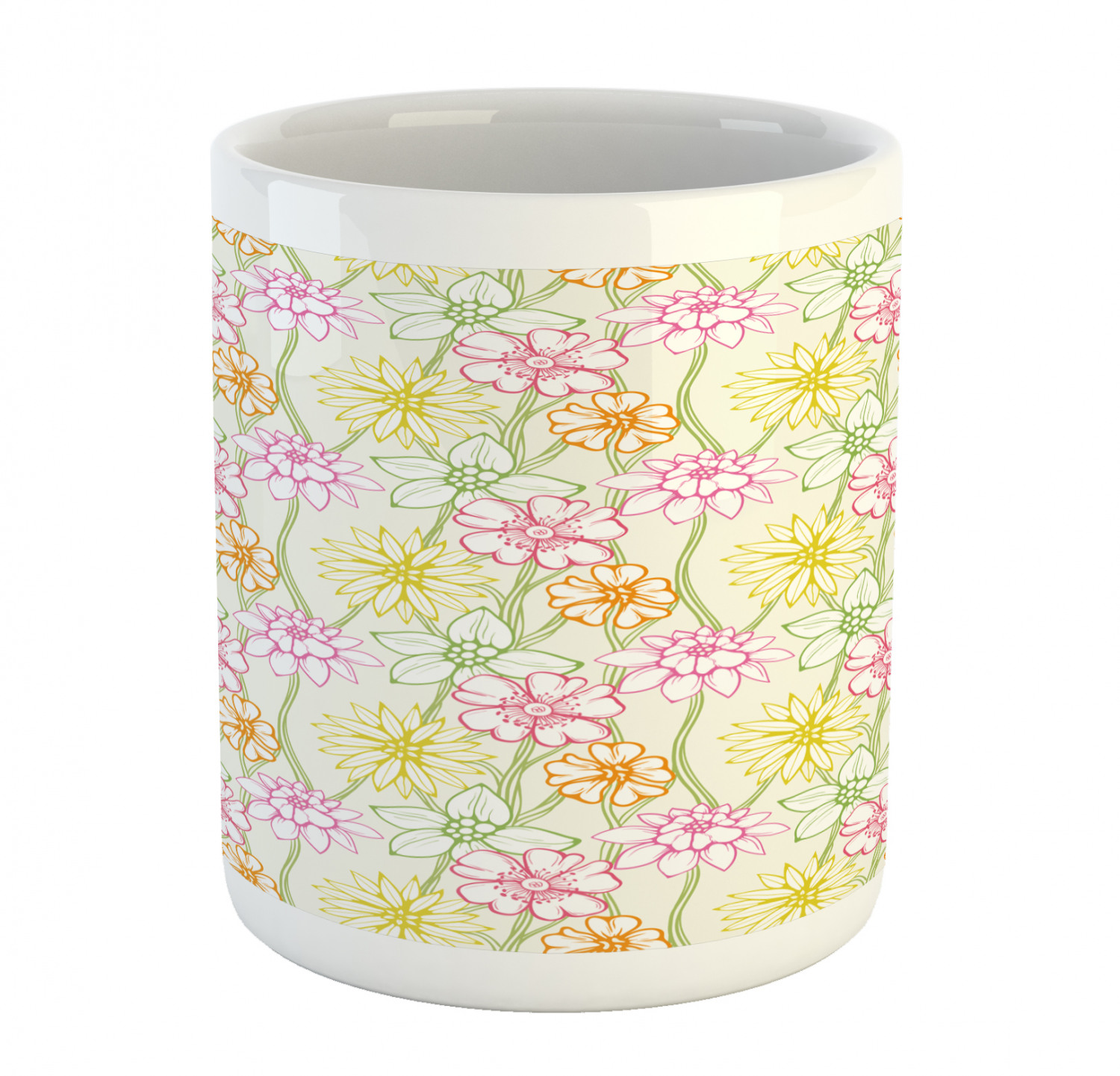 Foliage Floral Ceramic Coffee Mug Cup for Water Tea Drinks, 11 oz - Picture 57 of 236