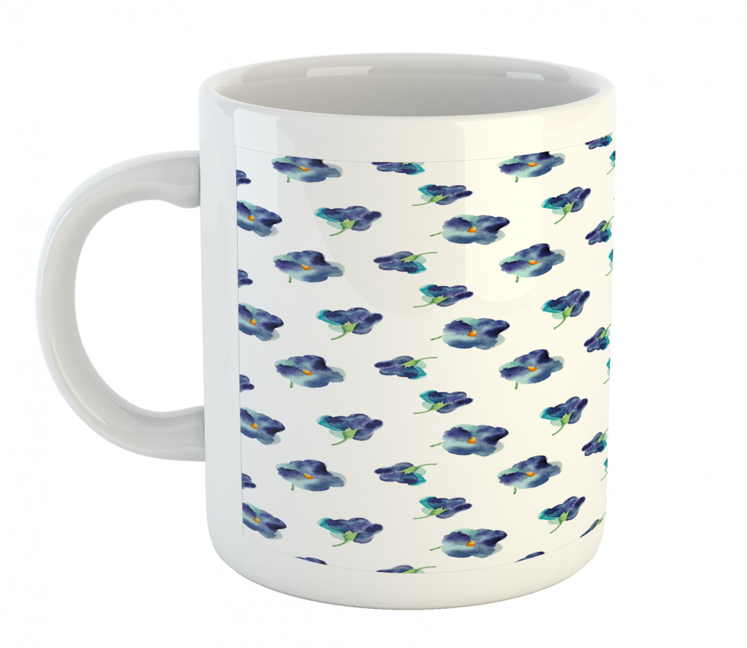 Foliage Floral Ceramic Coffee Mug Cup for Water Tea Drinks, 11 oz - Picture 235 of 236