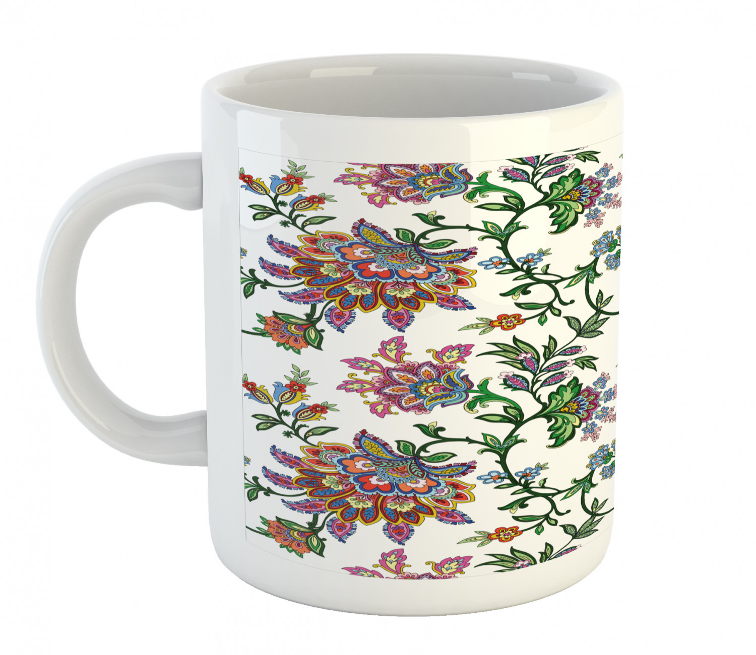 Ambesonne Flower Nature Ceramic Coffee Mug Cup for Water Tea Drinks, 11 oz - Picture 223 of 244