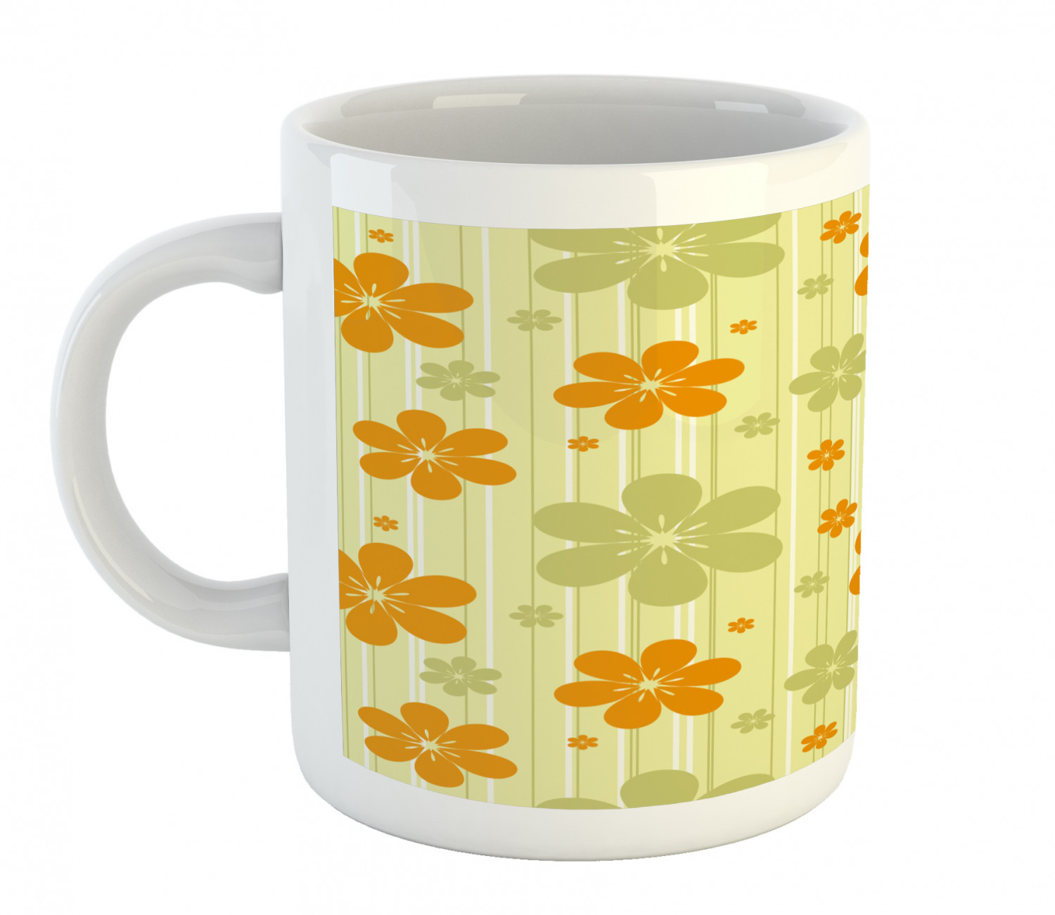 Foliage Floral Ceramic Coffee Mug Cup for Water Tea Drinks, 11 oz - Picture 151 of 236