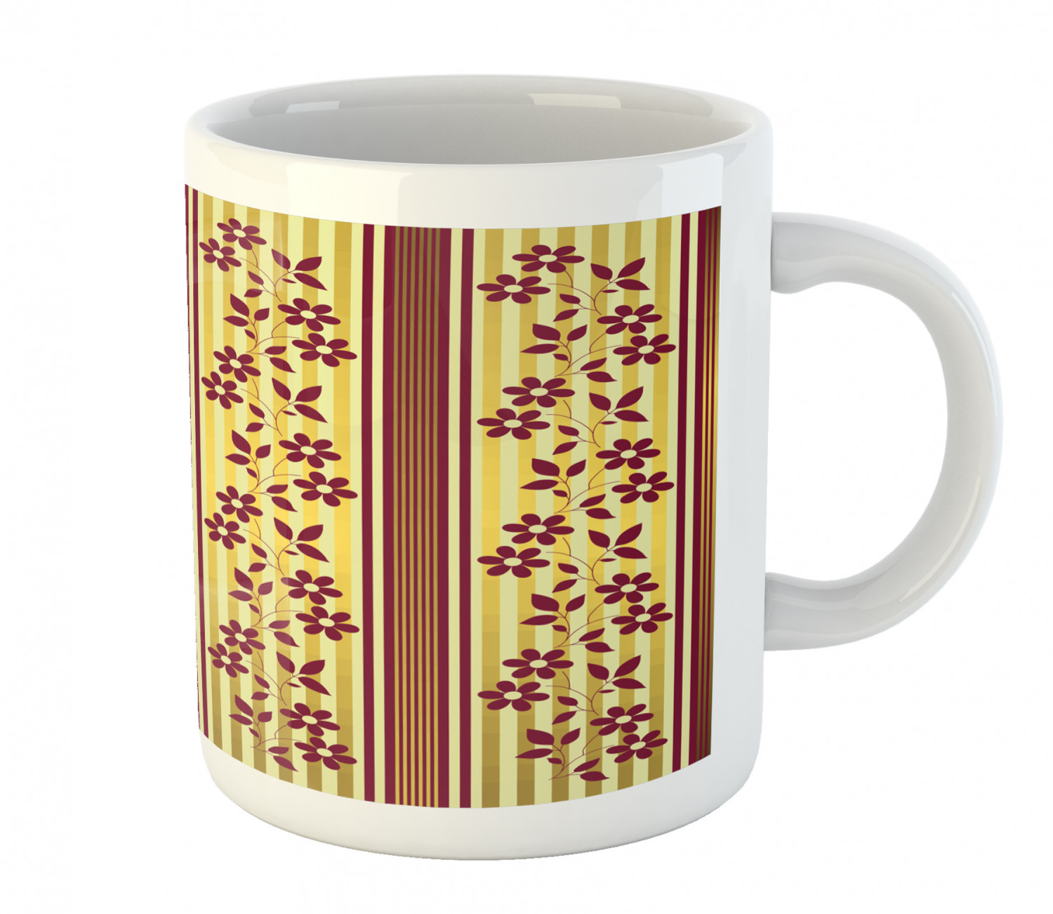 Foliage Floral Ceramic Coffee Mug Cup for Water Tea Drinks, 11 oz - Picture 138 of 236