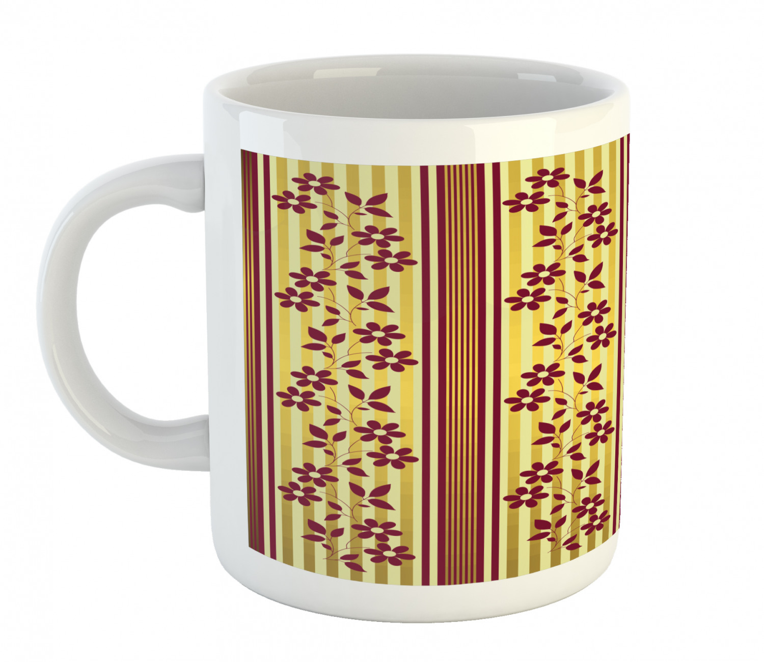 Foliage Floral Ceramic Coffee Mug Cup for Water Tea Drinks, 11 oz - Picture 139 of 236