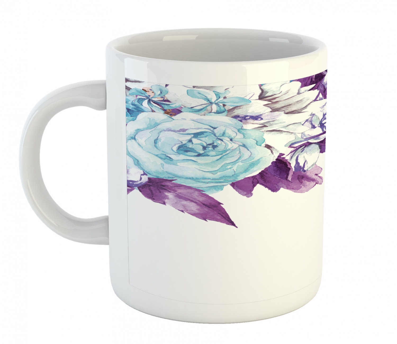 Foliage Floral Ceramic Coffee Mug Cup for Water Tea Drinks, 11 oz - Picture 207 of 236