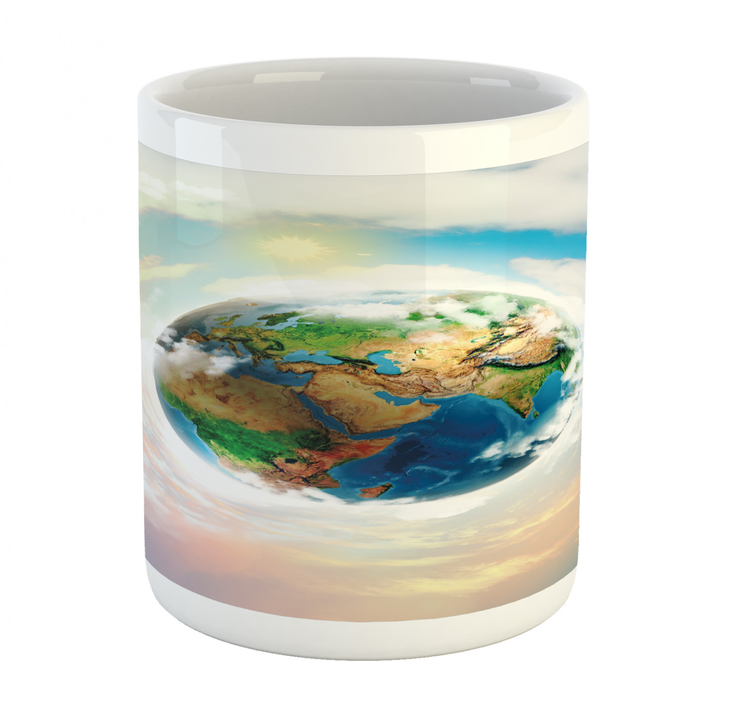 Ceramic Unique Jug 11 oz Durable Cup for Cold and Hot Drinks Ambesonne - 第 213/244 張圖片