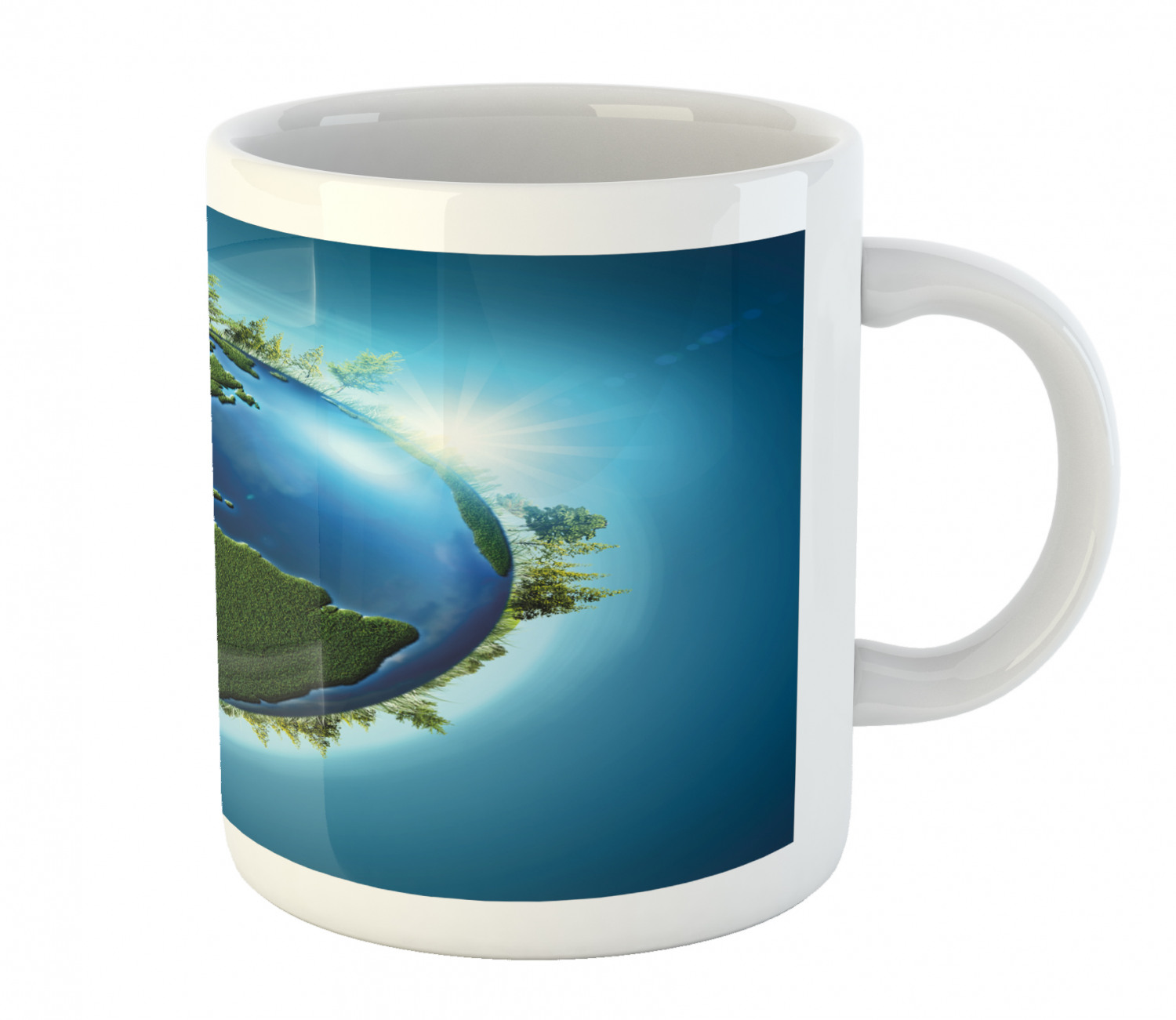 Ceramic Unique Jug 11 oz Durable Cup for Cold and Hot Drinks Ambesonne - 第 26/244 張圖片
