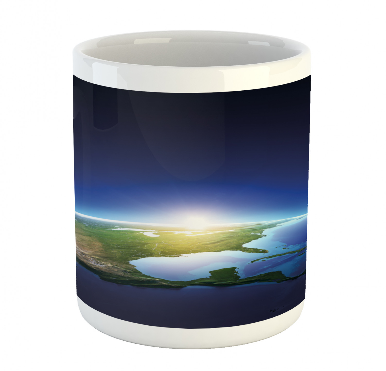 Ceramic Unique Jug 11 oz Durable Cup for Cold and Hot Drinks Ambesonne - 第 189/244 張圖片